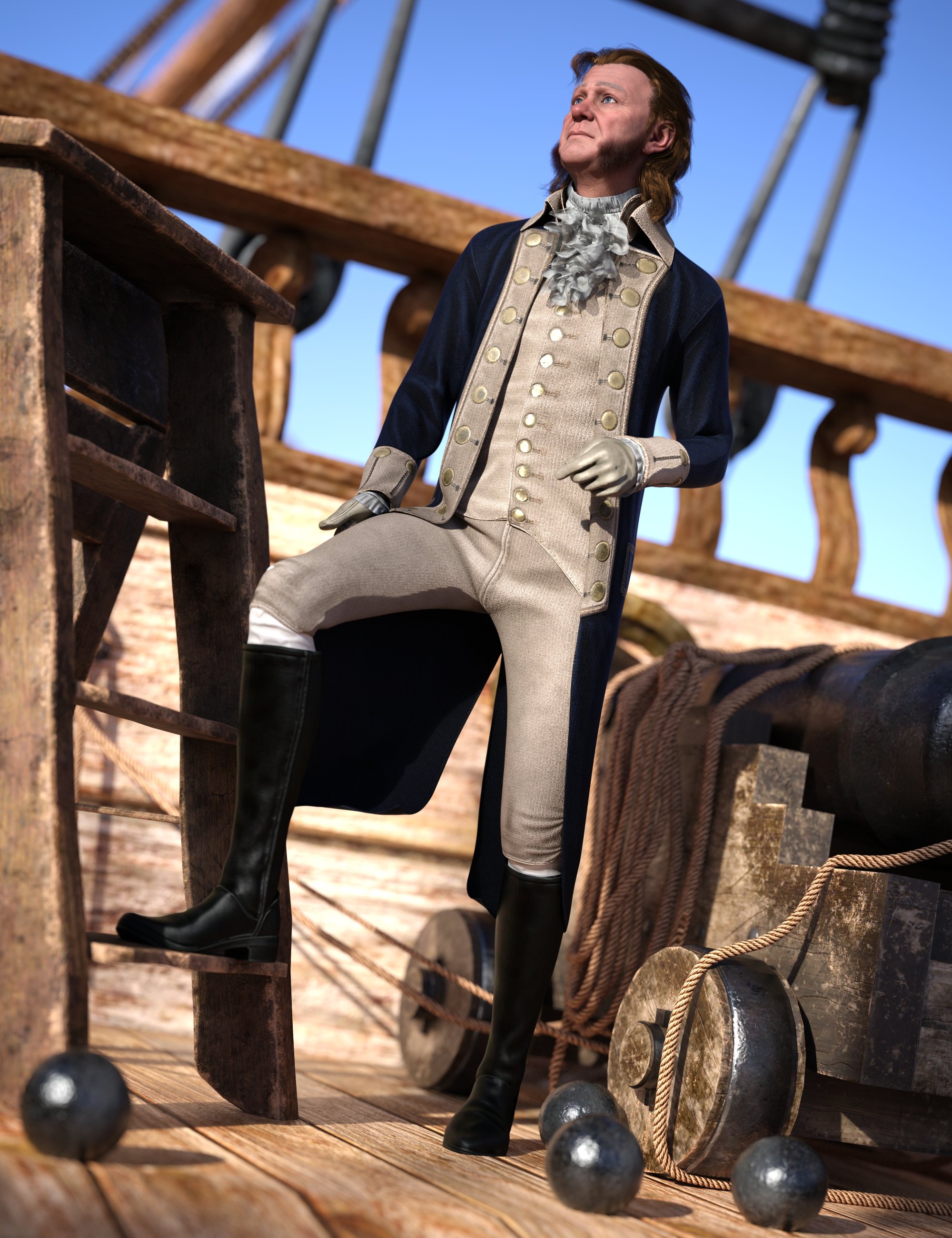 dForce Founding Fathers Outfit for Genesis 9 by: Barbara BrundonUmblefugly, 3D Models by Daz 3D