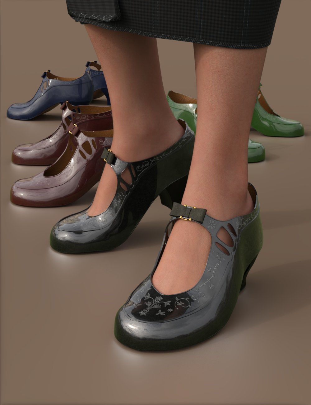 Flapper Shoes for Genesis 9 Daz 3D