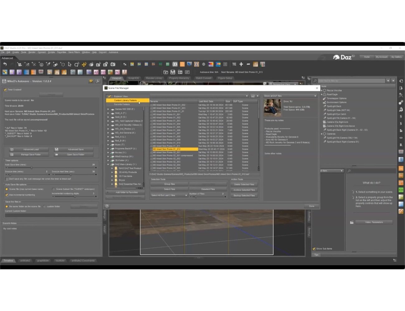 DAZ Studio Pro Tools : Scene Files and Assets Management | Daz 3D