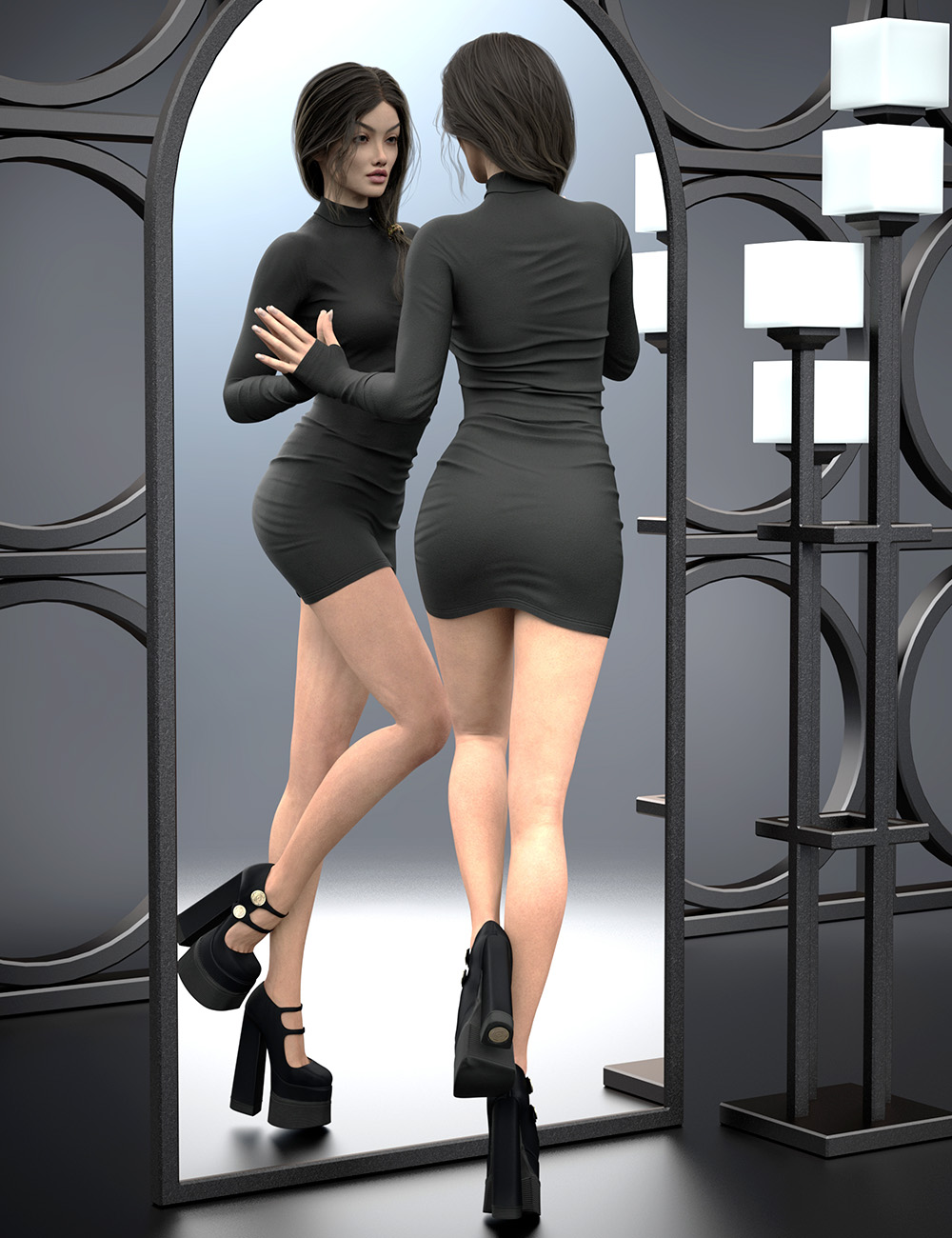 Avant-Garde Mary Jane High Heels for Genesis 9