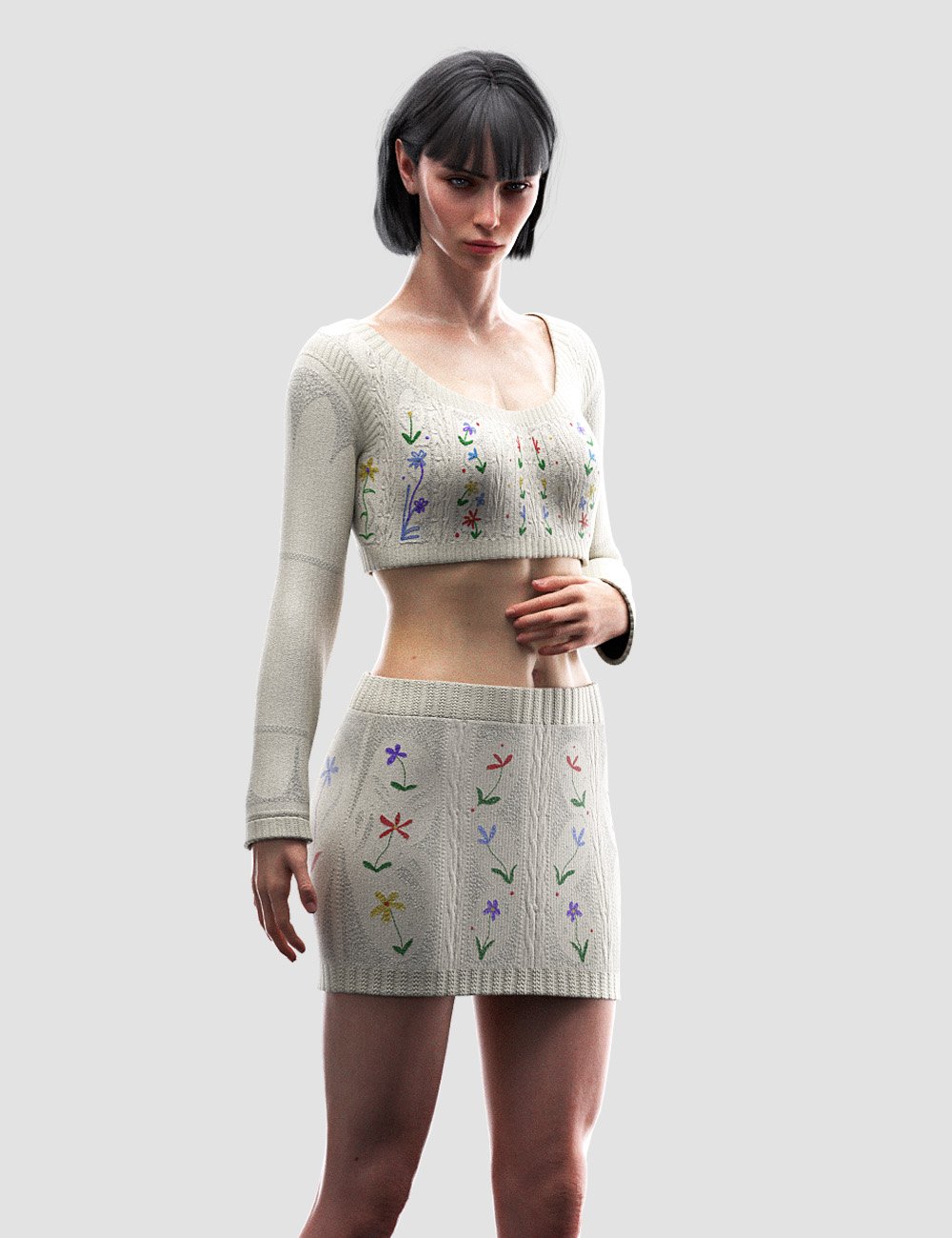 dForce Rose Knit Outfit Textures by: Romeo, 3D Models by Daz 3D