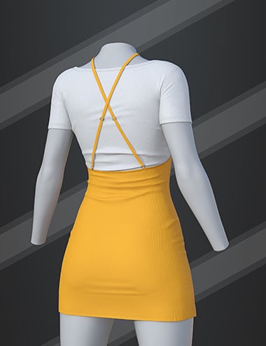 dForce SU Suspender Dress for Genesis 9, 8.1, and 8 Female