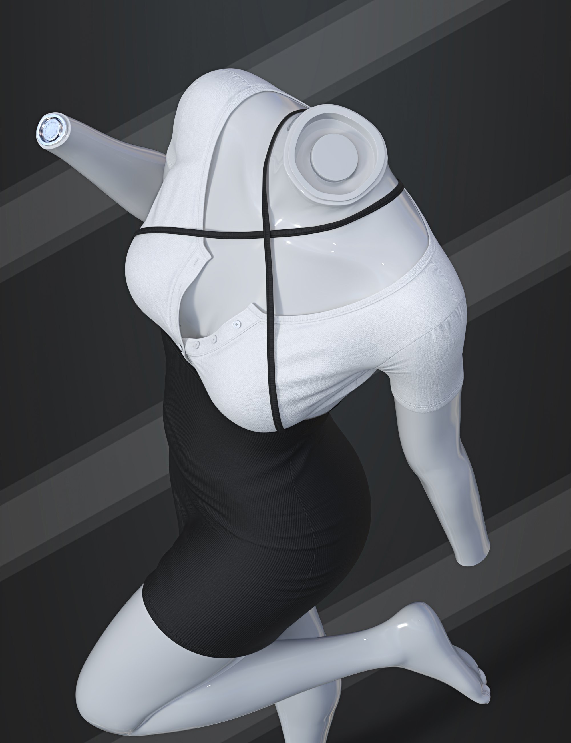 dForce SU Suspender Dress for Genesis 9, 8.1, and 8 Female