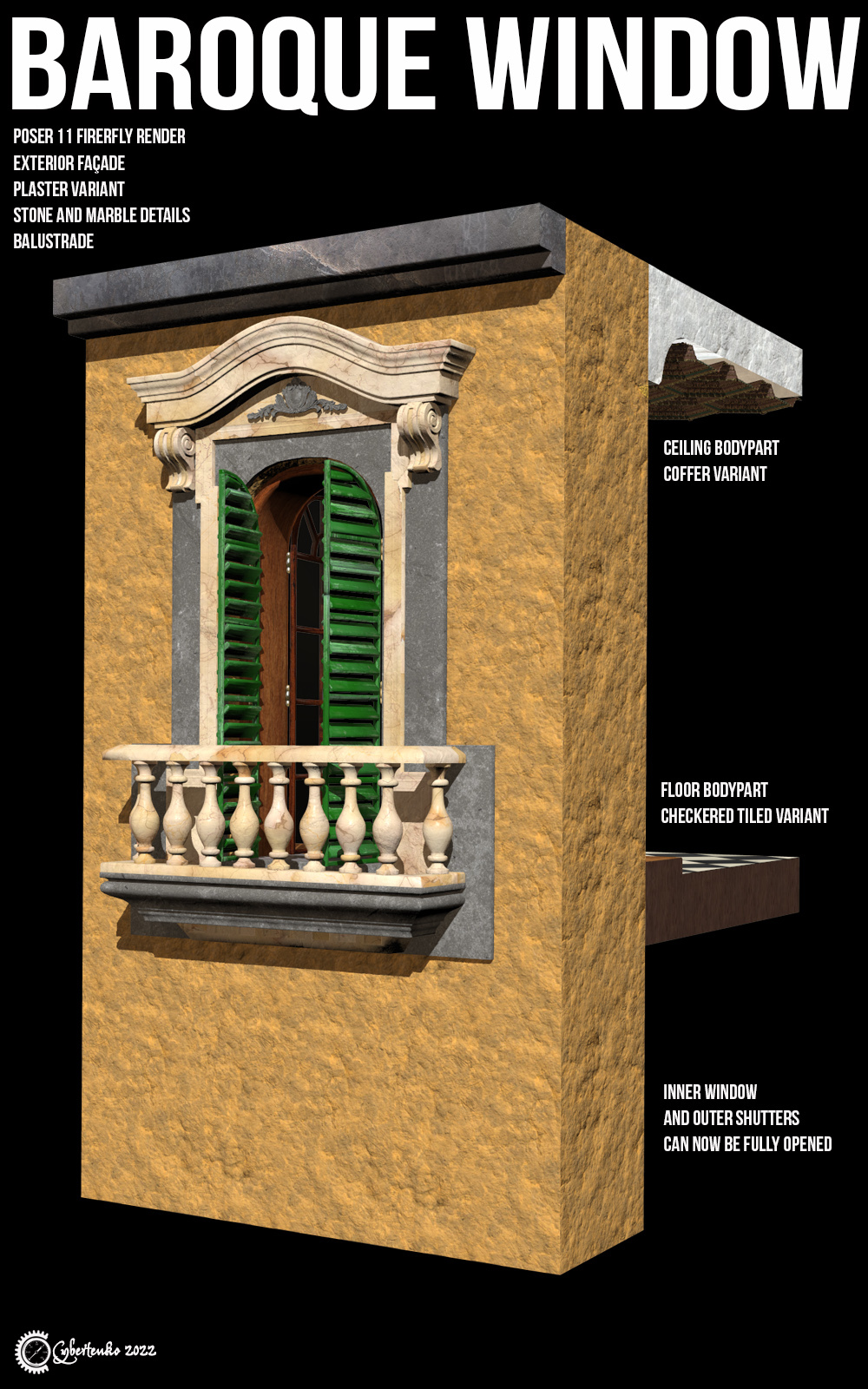 Baroque Window | Daz 3D