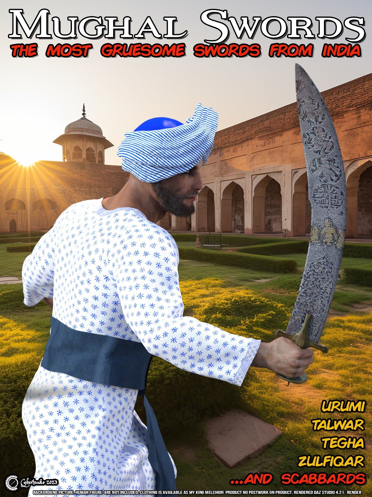 Mughal Swords -The Most gruesome Swords from India by: Cybertenko, 3D Models by Daz 3D