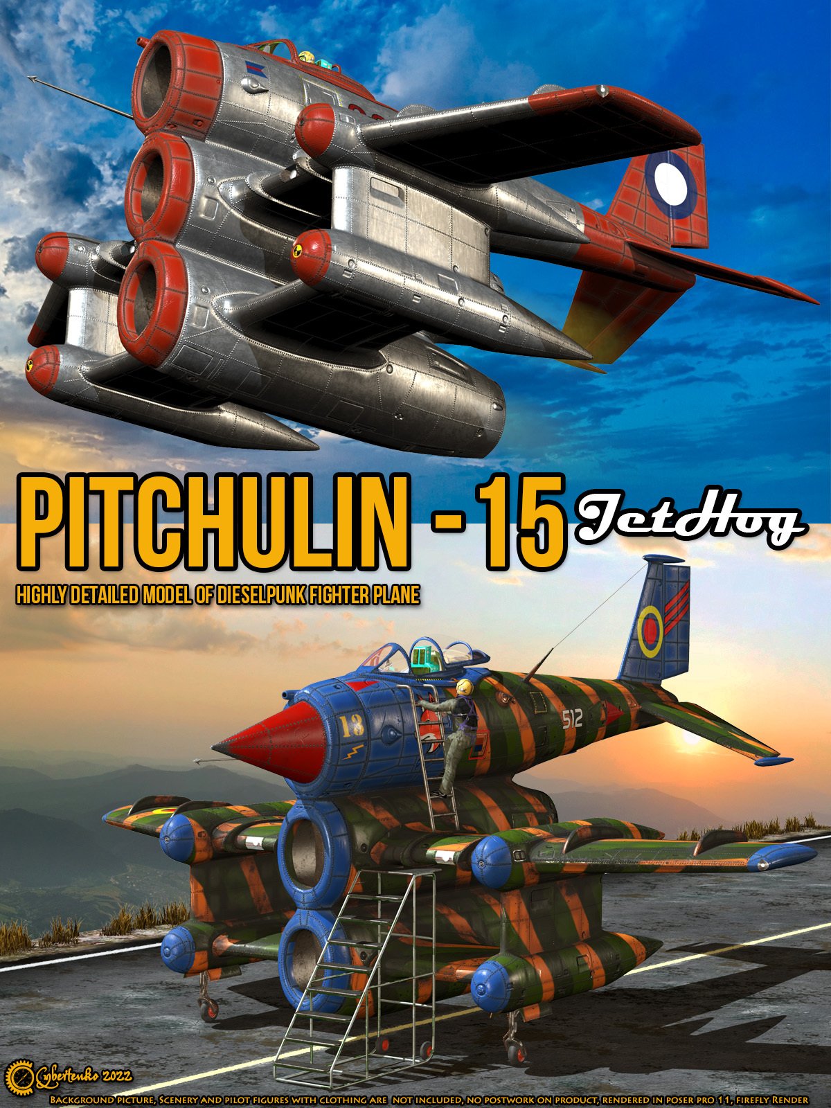 Pitchulin-15 JetHog by: Cybertenko, 3D Models by Daz 3D