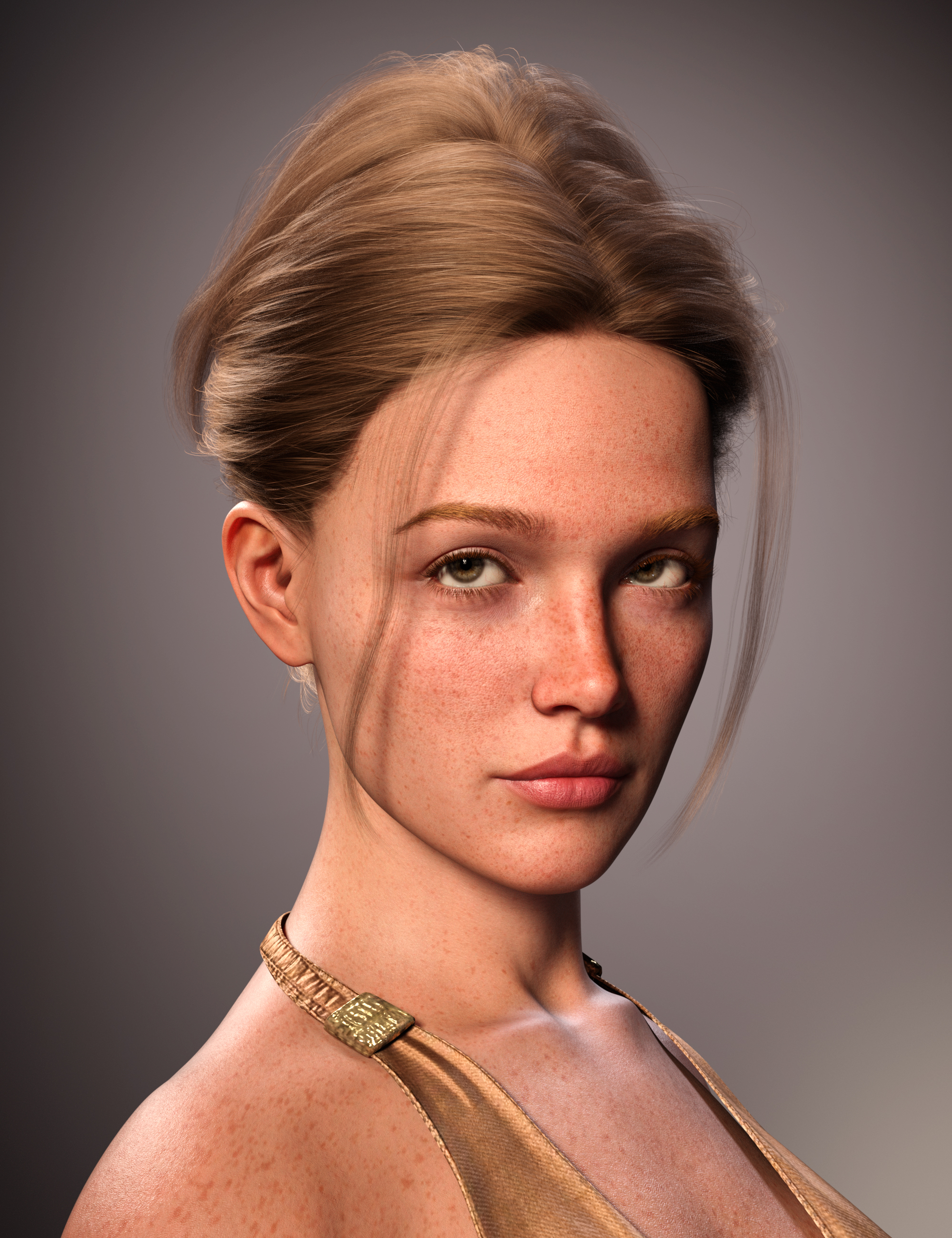 FE Princess Whiskers Updo Hair for Genesis 9