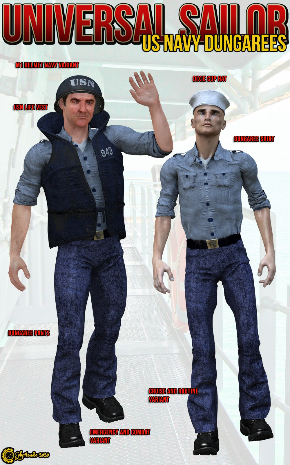 Universal Sailor - US Navy Dungarees | Daz 3D