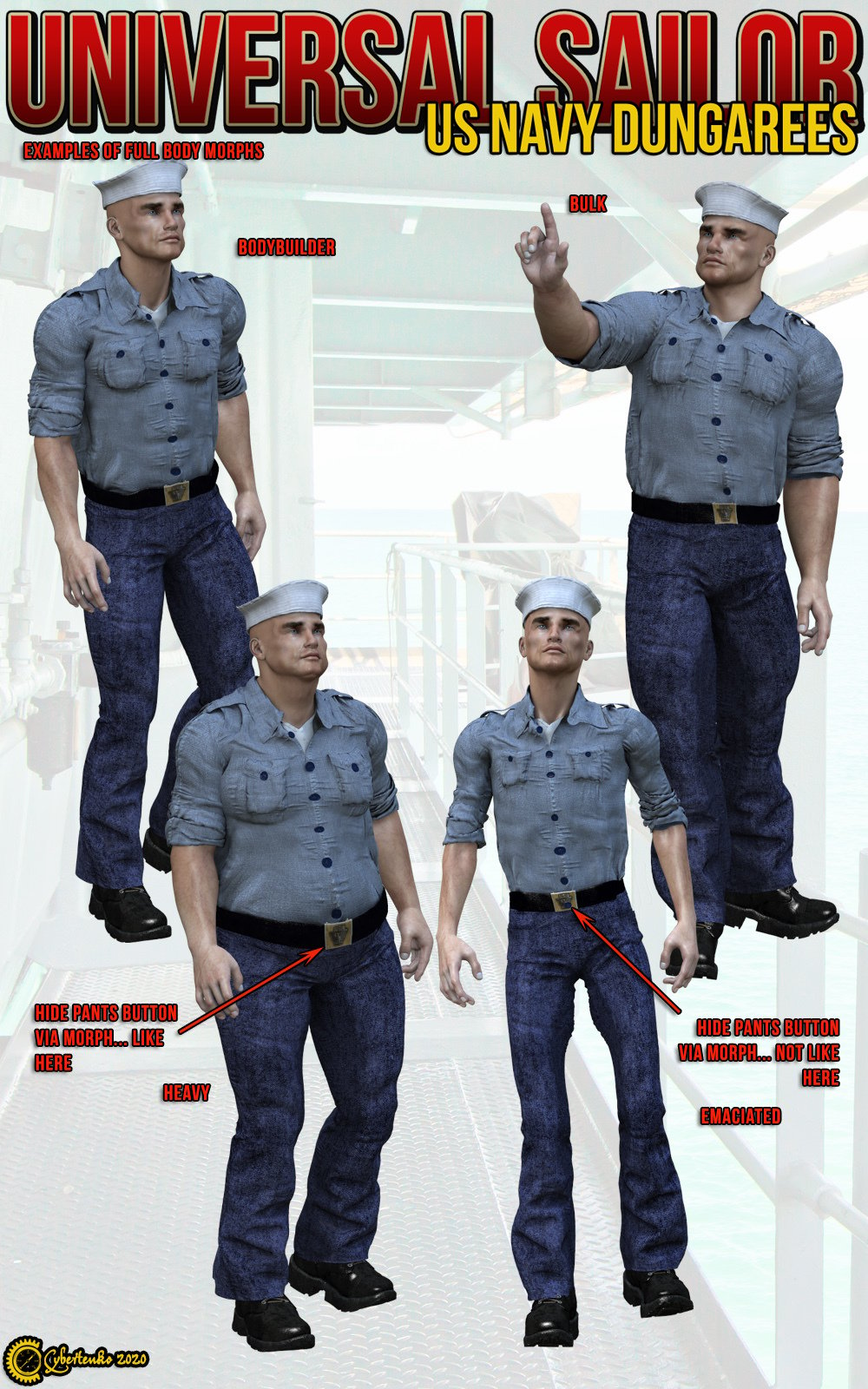 Universal Sailor - US Navy Dungarees | Daz 3D