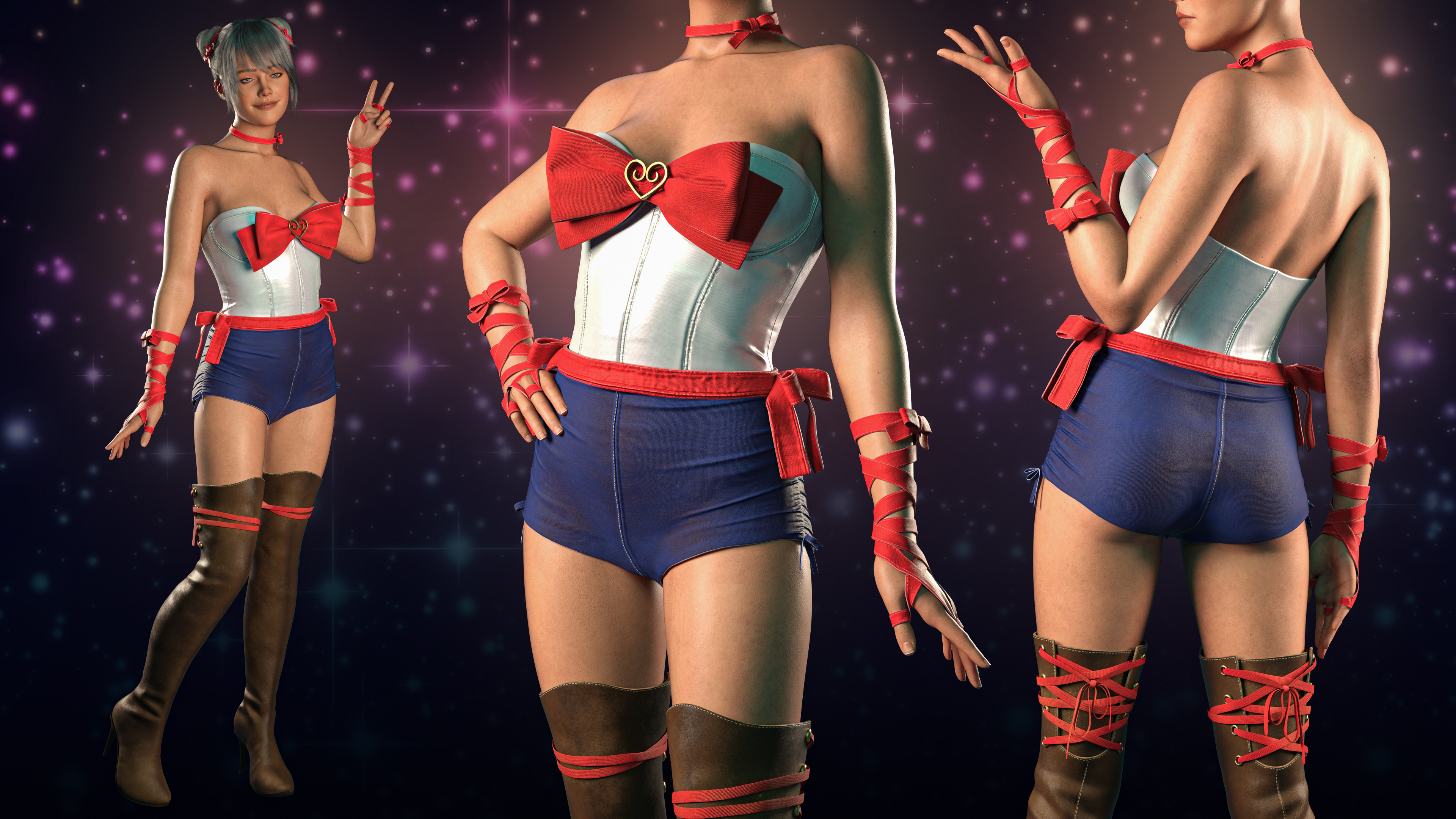 Glow Bow HD Outfit for Genesis 9