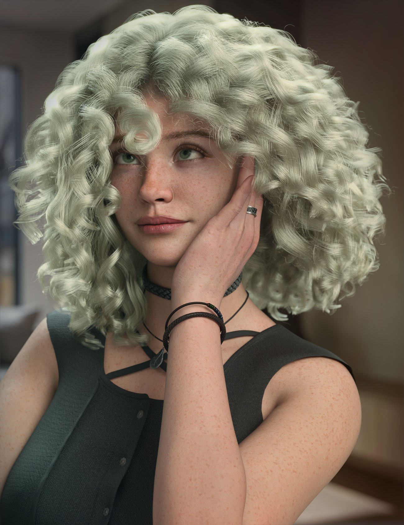 dForce Kirby Hair for Genesis 9