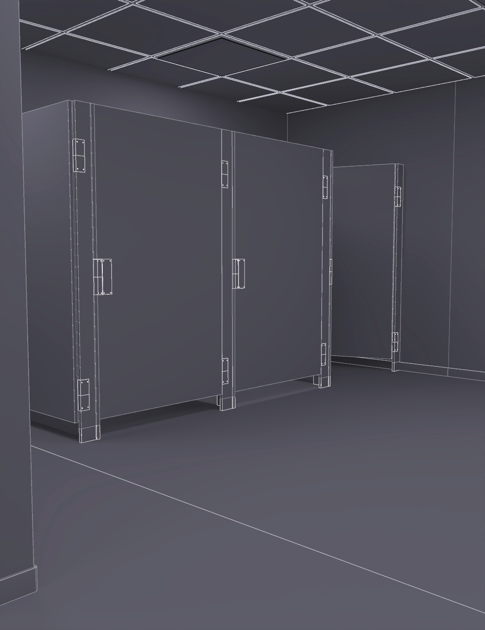 Restroom Interior | Daz 3D