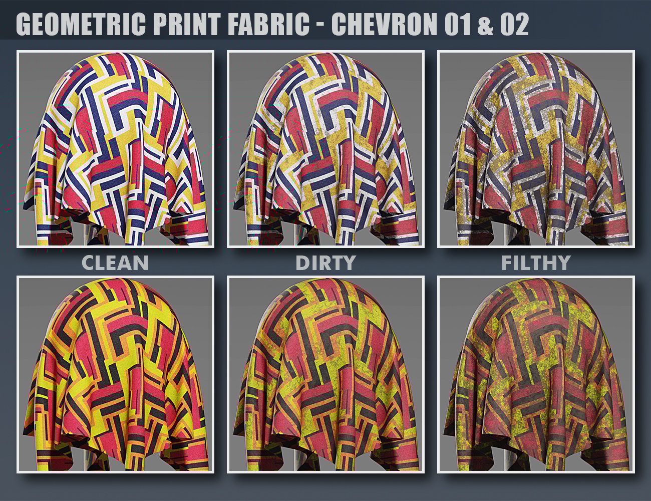 DD PBR Geometric Fabric Shaders for Iray Daz 3D