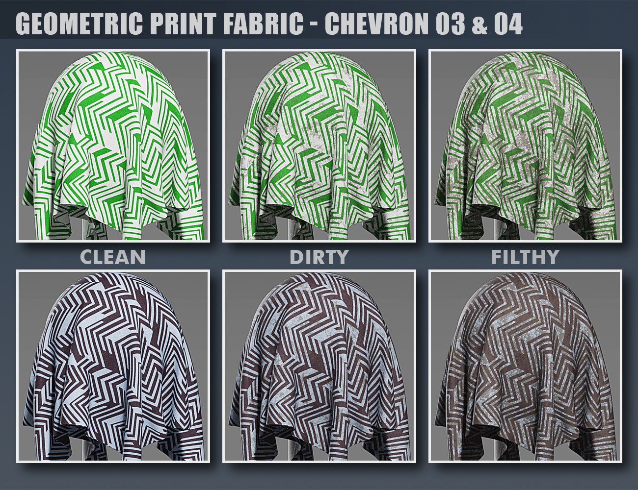 DD PBR Geometric Fabric Shaders for Iray Daz 3D