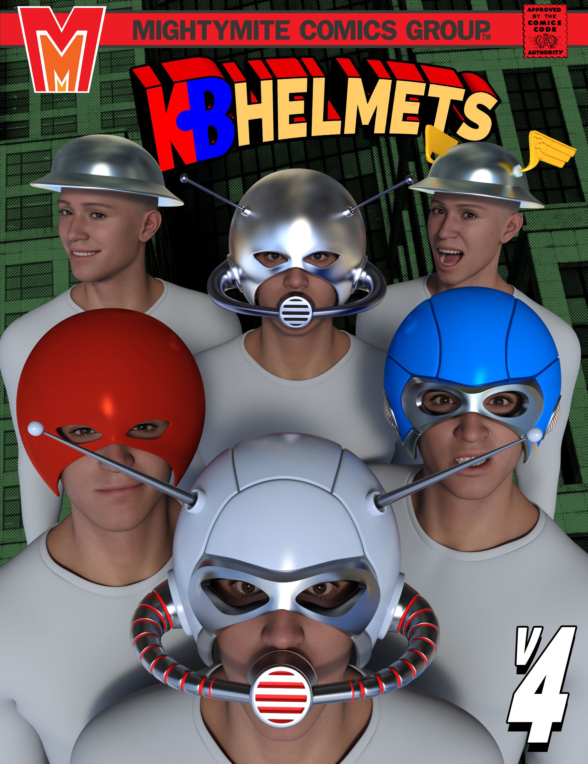 Helmets v004 MMKB by: MightyMite, 3D Models by Daz 3D