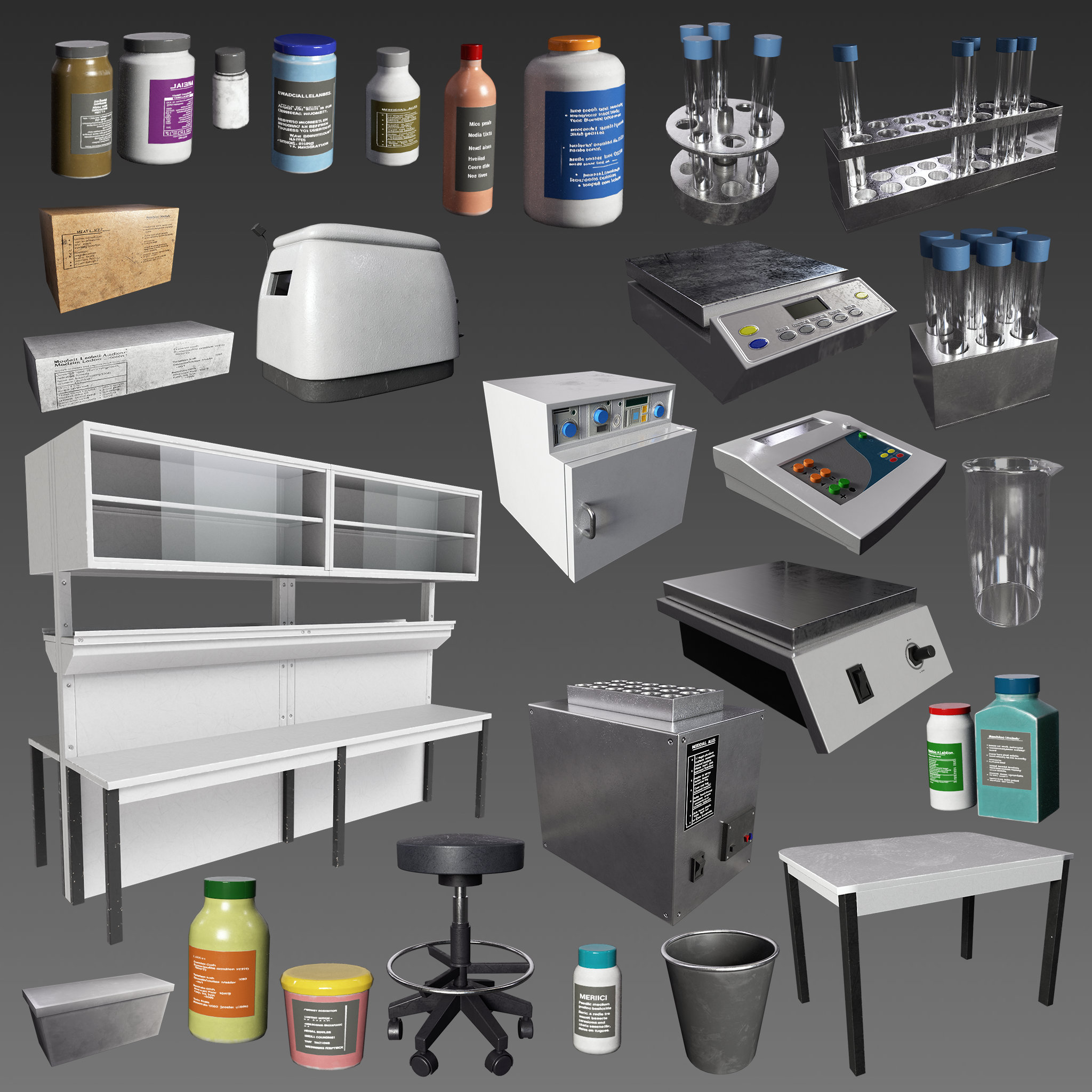 Tech Lab Items FG High Tech Science Lab | Daz 3D