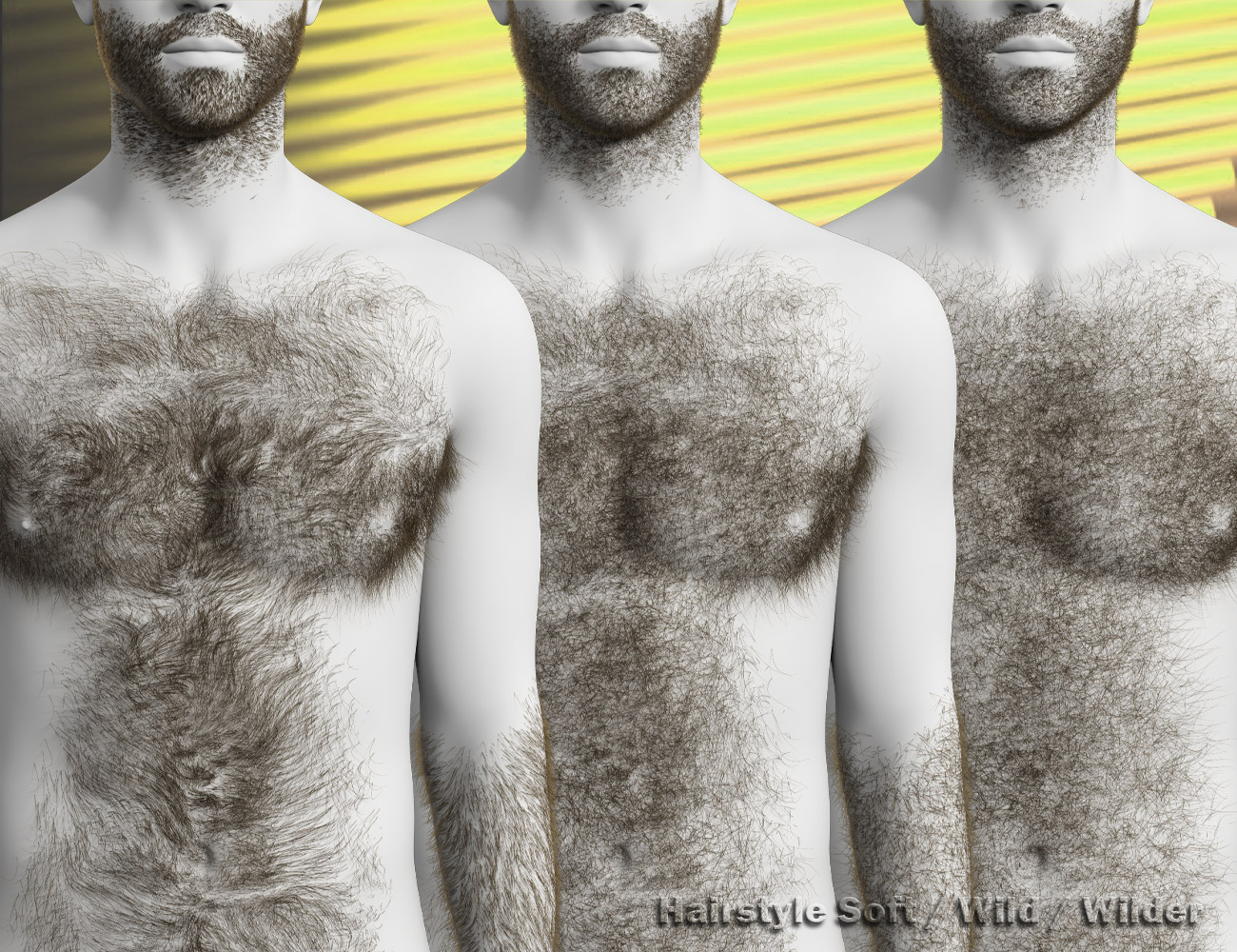 Jepe's dForce Omni Body Hair Sets For Genesis 8.1 Males