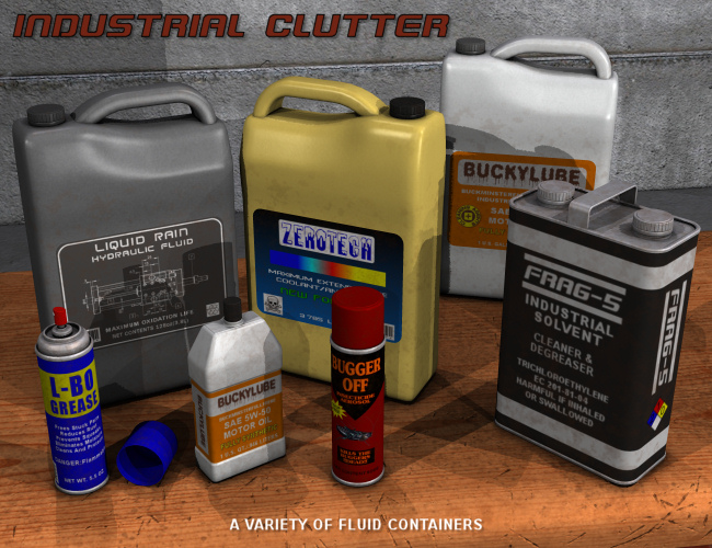 Industrial Clutter by: Nightshift3D, 3D Models by Daz 3D