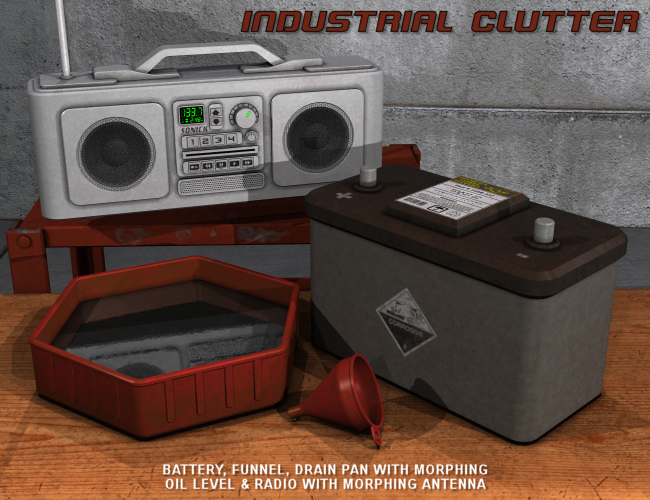 Industrial Clutter Industrial Clutter by: Nightshift3D, 3D Models by Daz 3D