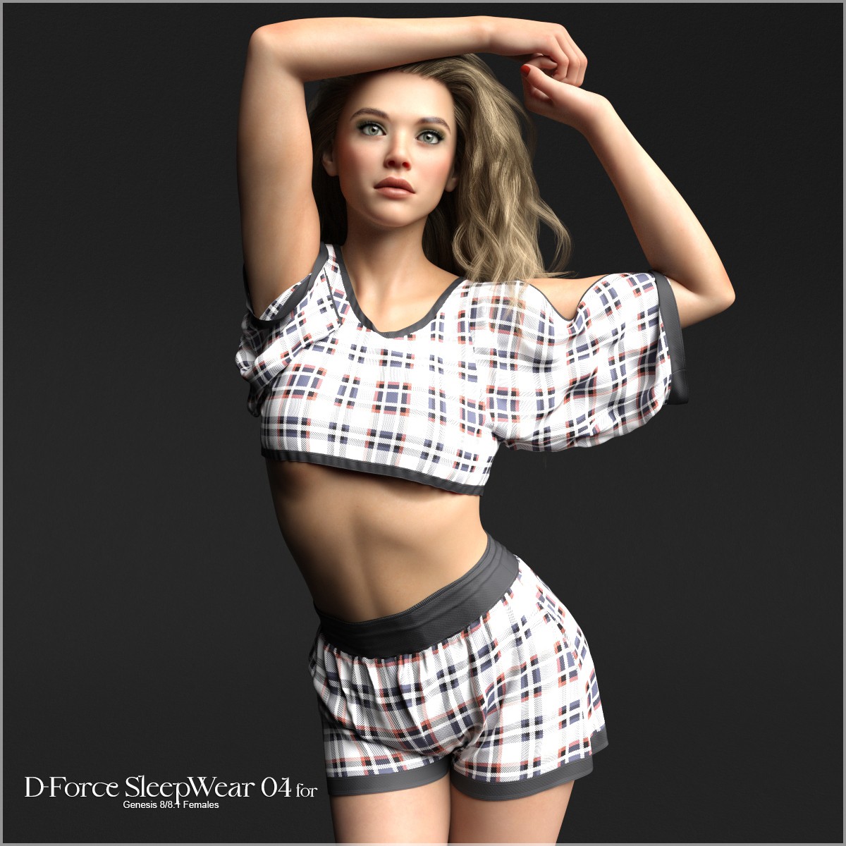 D-Force Sleepwear 04 for G8F and G8.1F by: antjeadarling97, 3D Models by Daz 3D