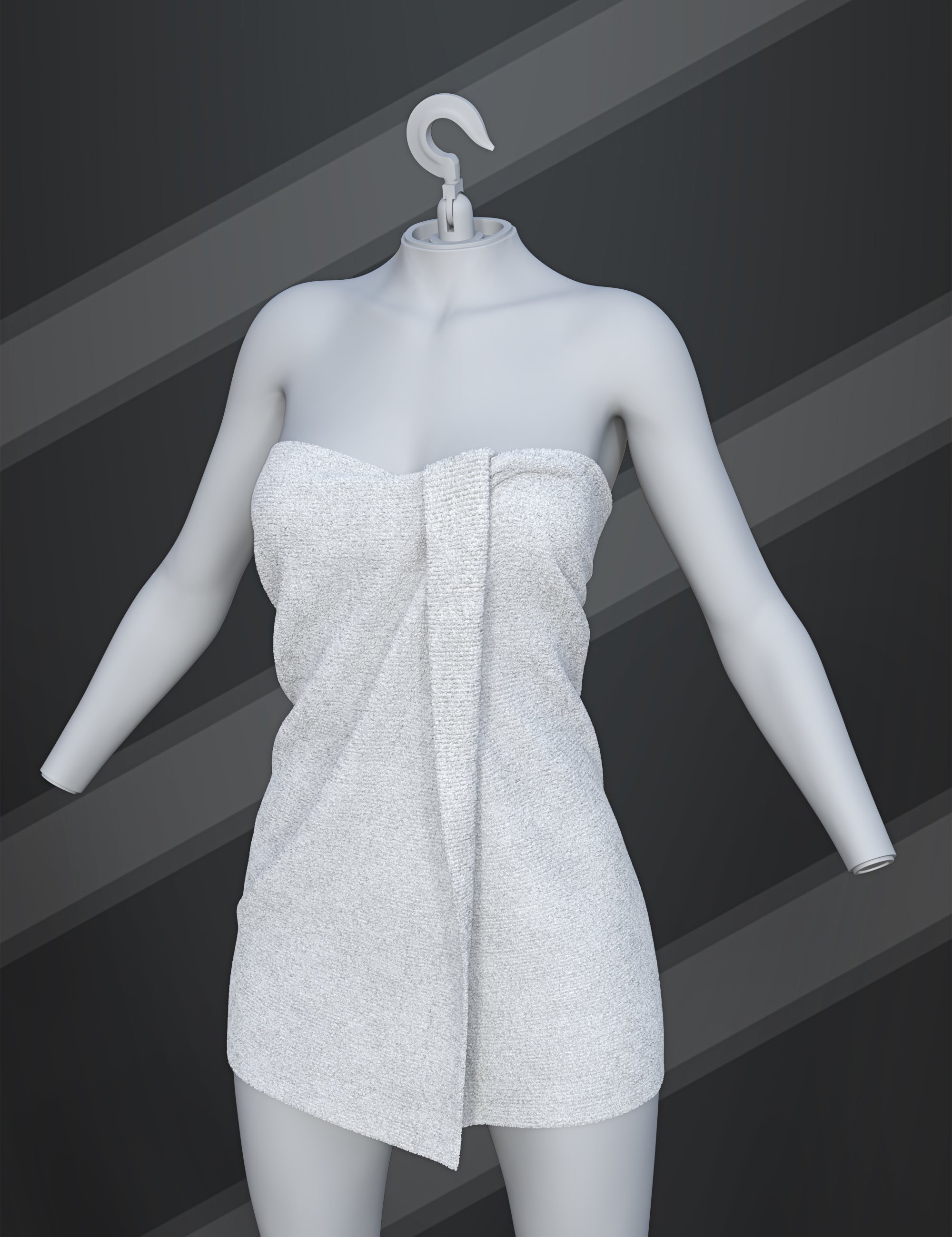 dForce SU Towels for Genesis 9, 8.1, and 8 Female