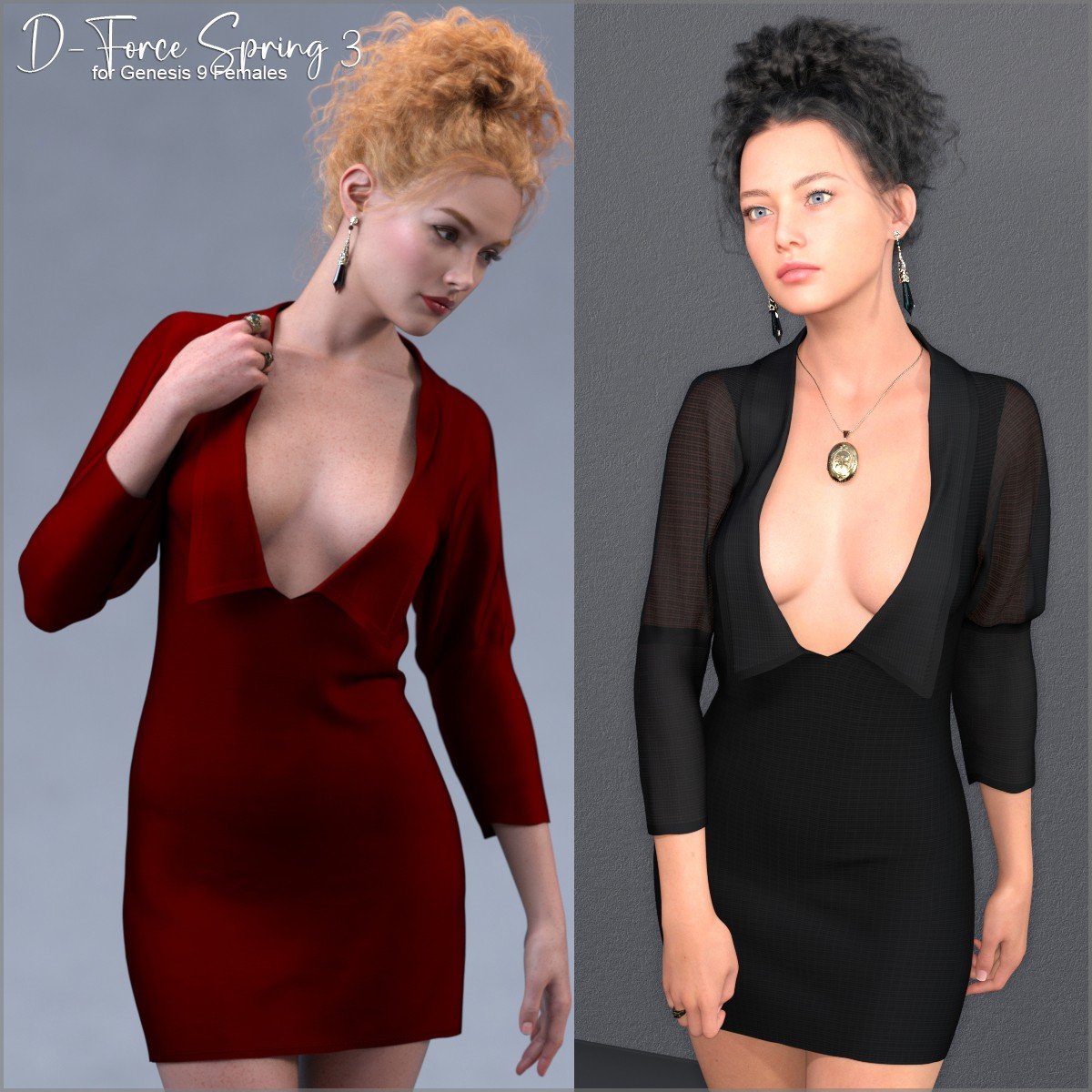 D-Force Spring 3 for Genesis 9 Females by: antjeadarling97, 3D Models by Daz 3D