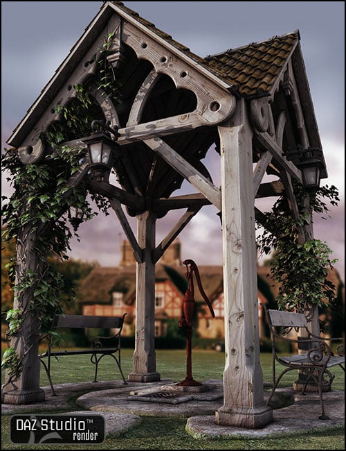 Old Village Water Pump Old Village Water Pump by: Jack Tomalin, 3D Models by Daz 3D