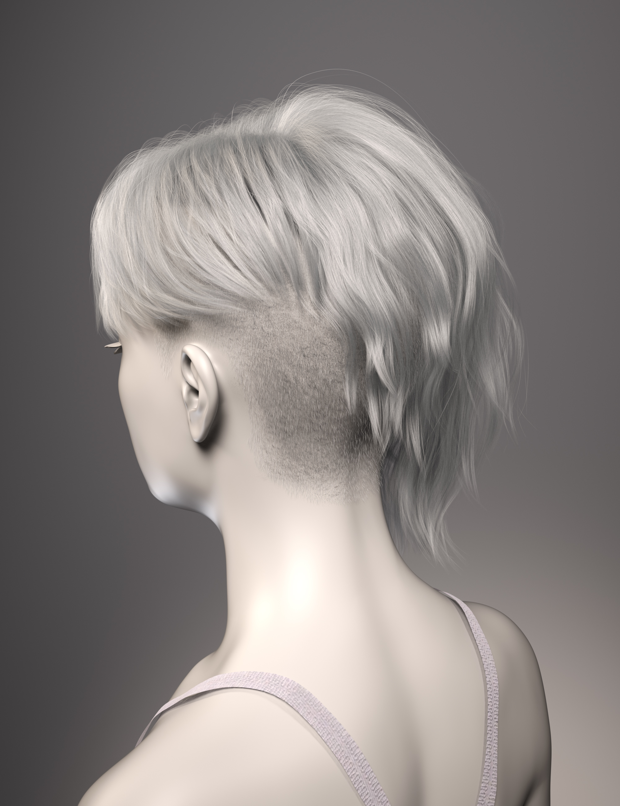 FE Side Bangs Short Hair for Genesis 9 Daz 3D