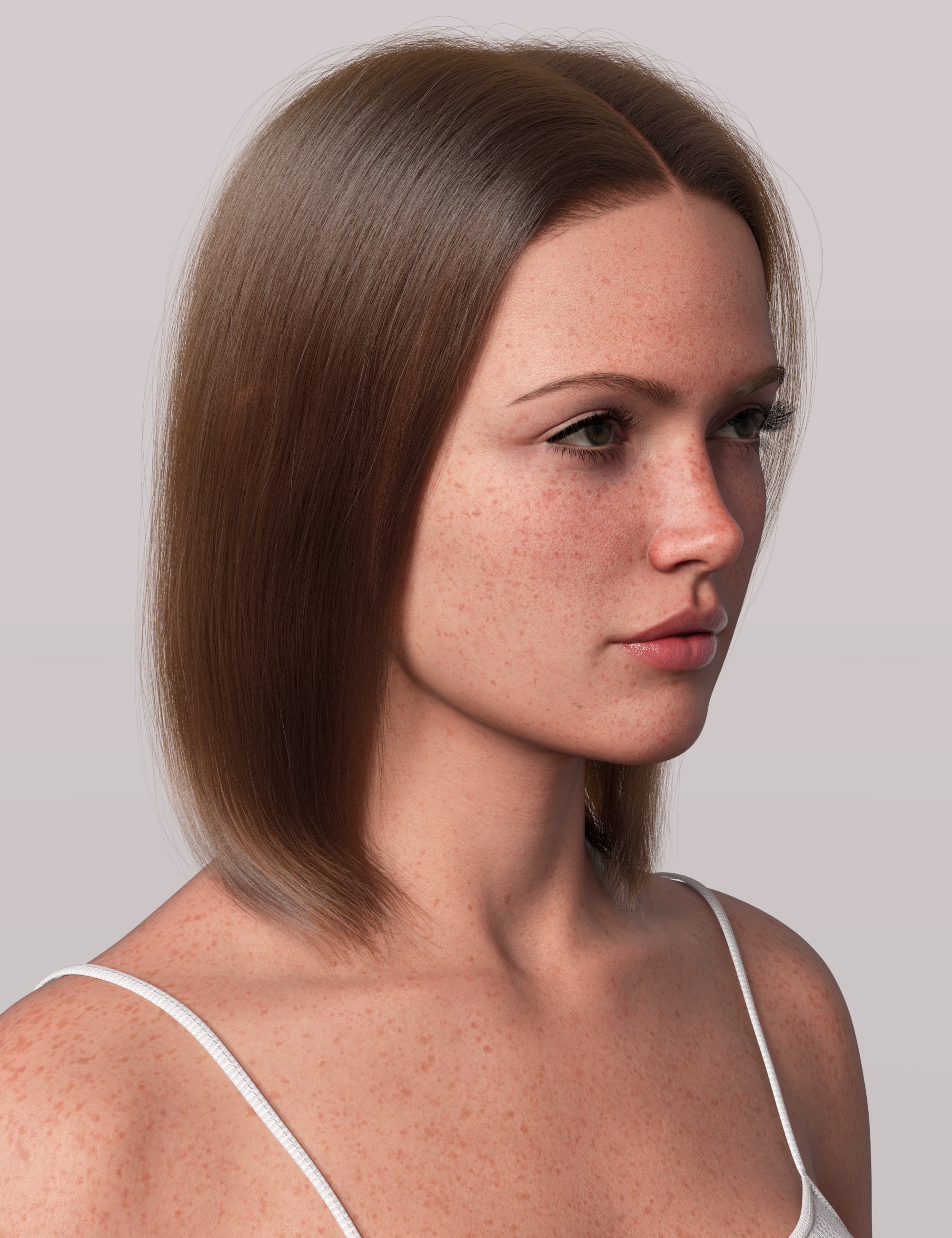 dForce Fine Medium Length Style Hair for Genesis 9