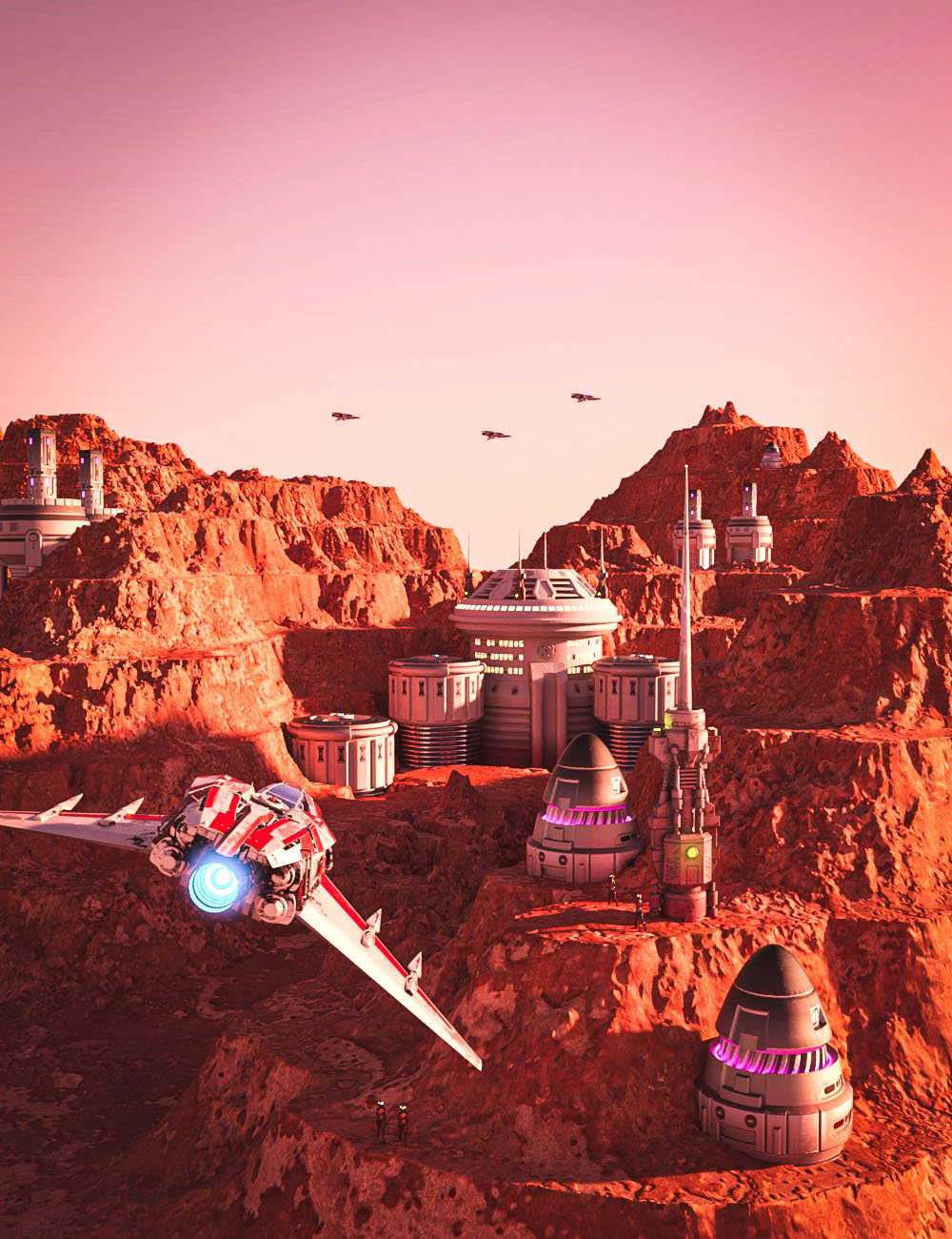 MARS Base 45 Alpha by: AcharyaPolina, 3D Models by Daz 3D