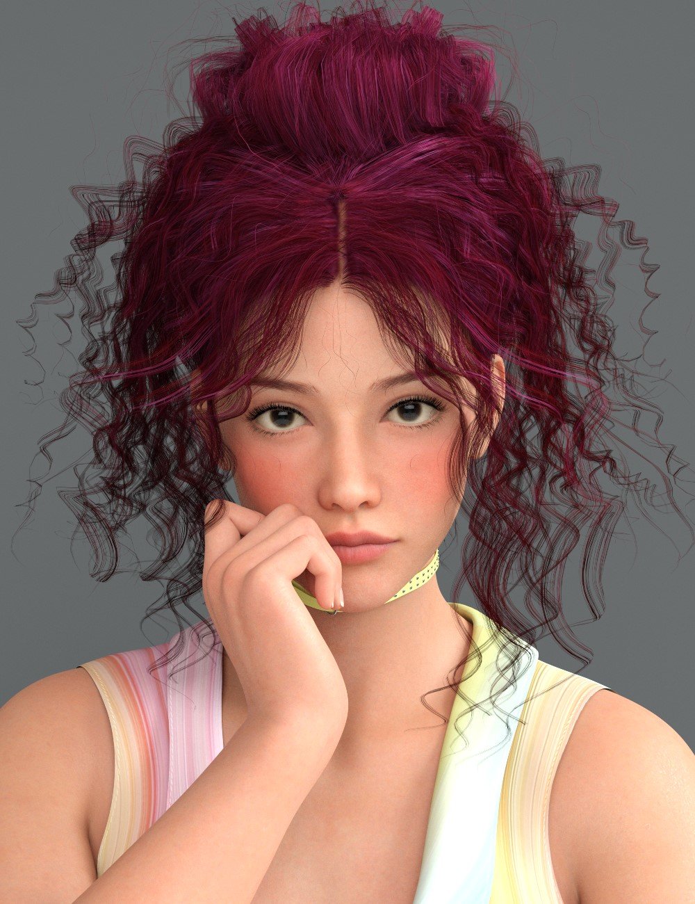 Colorbomb - Waterfall Hair Textures by: LUNA3D, 3D Models by Daz 3D