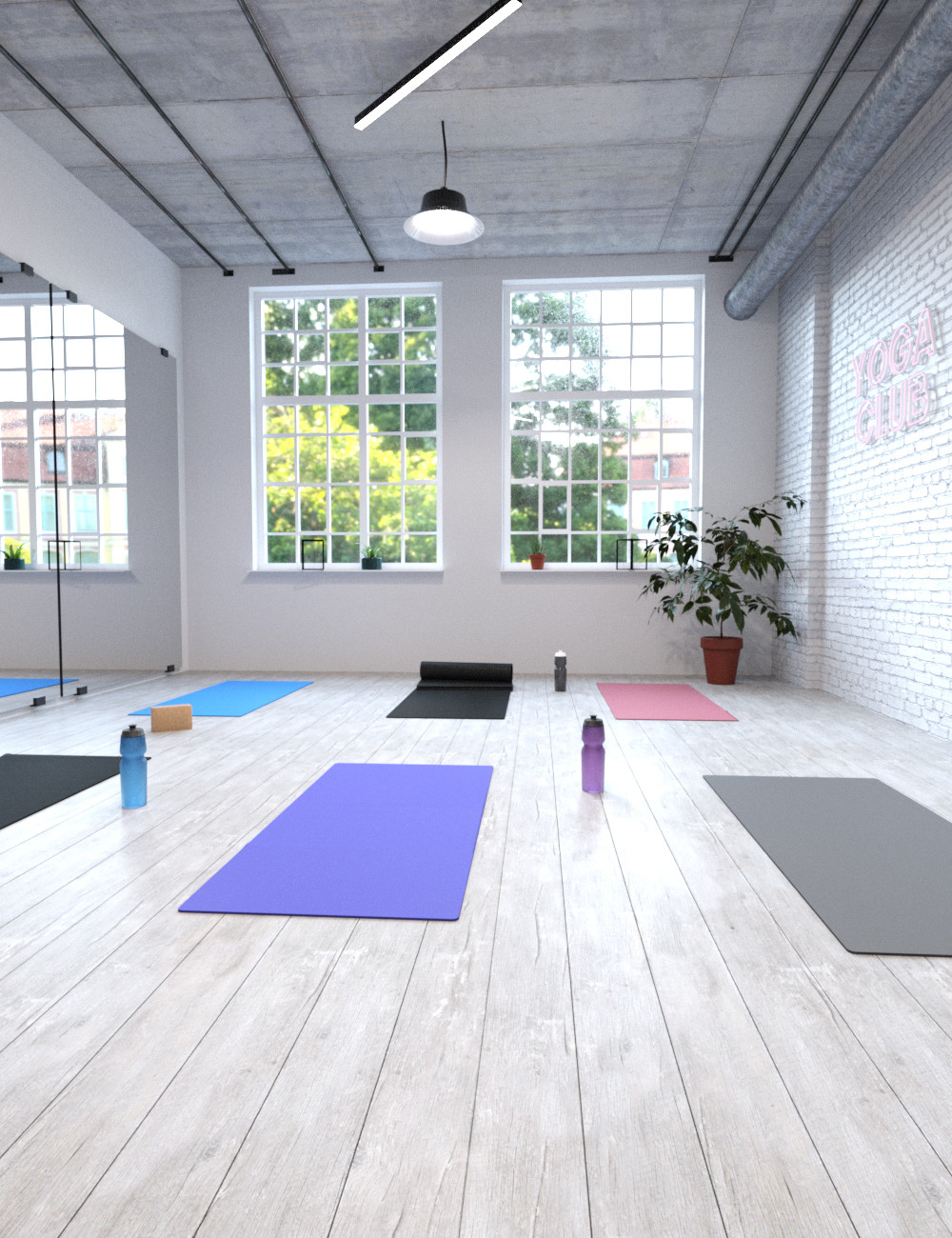 Bright Yoga Studio by: Dimidrol, 3D Models by Daz 3D