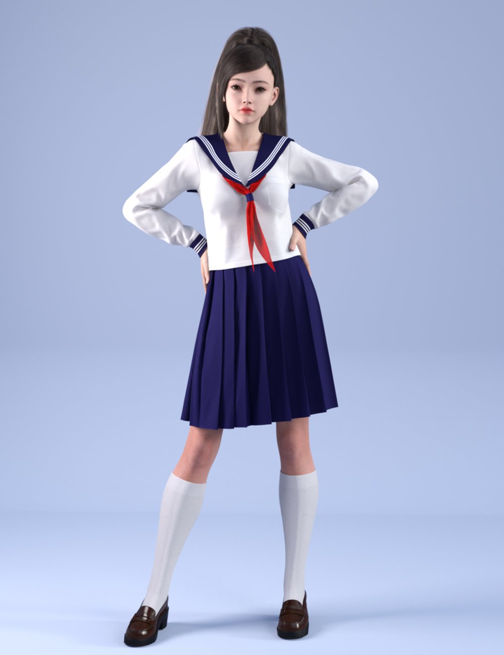 dForce HnC24 JP School Uniform Outfits for Genesis 9