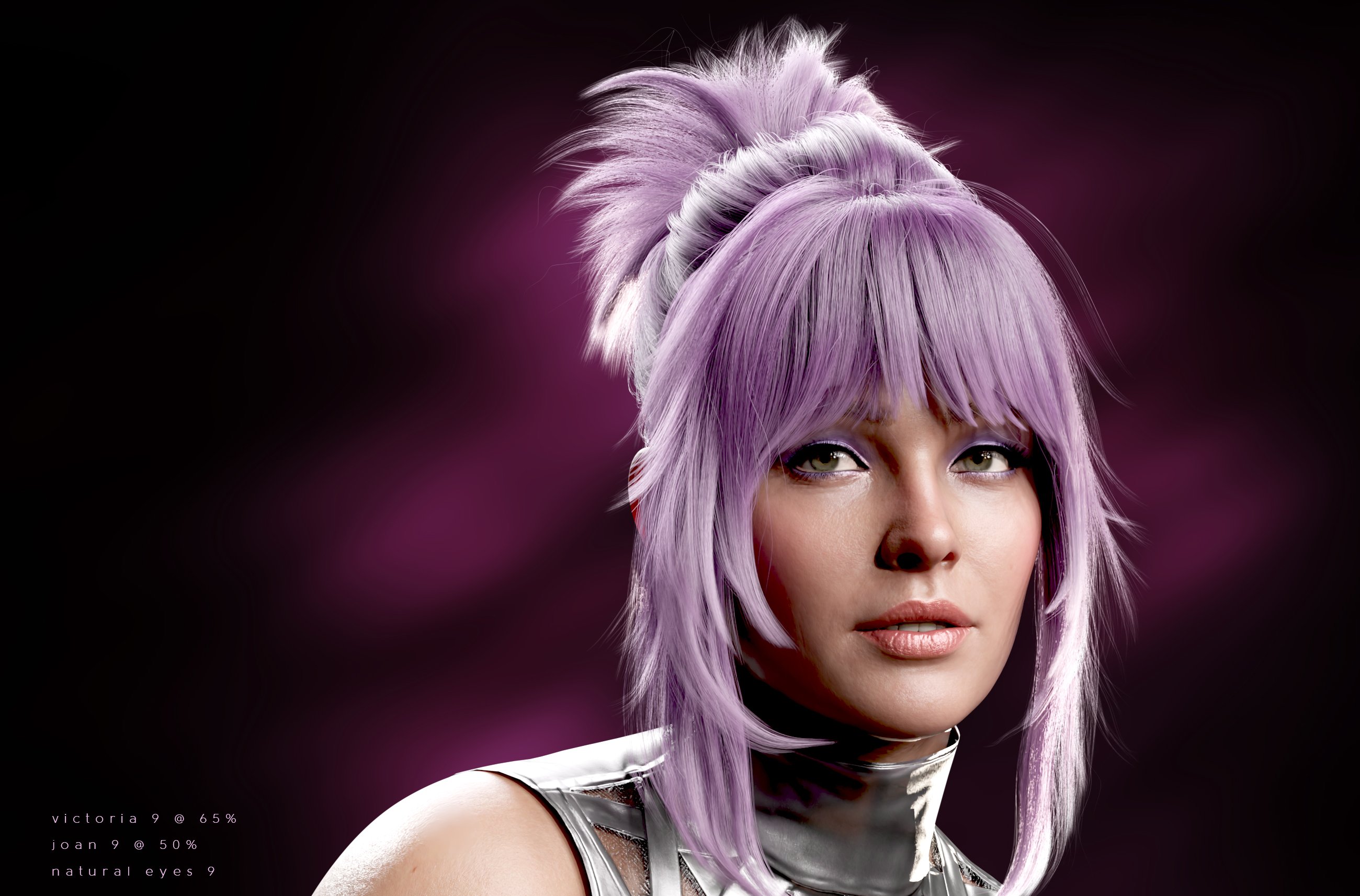 dForce Kunoichi Updo Hair for Genesis 9