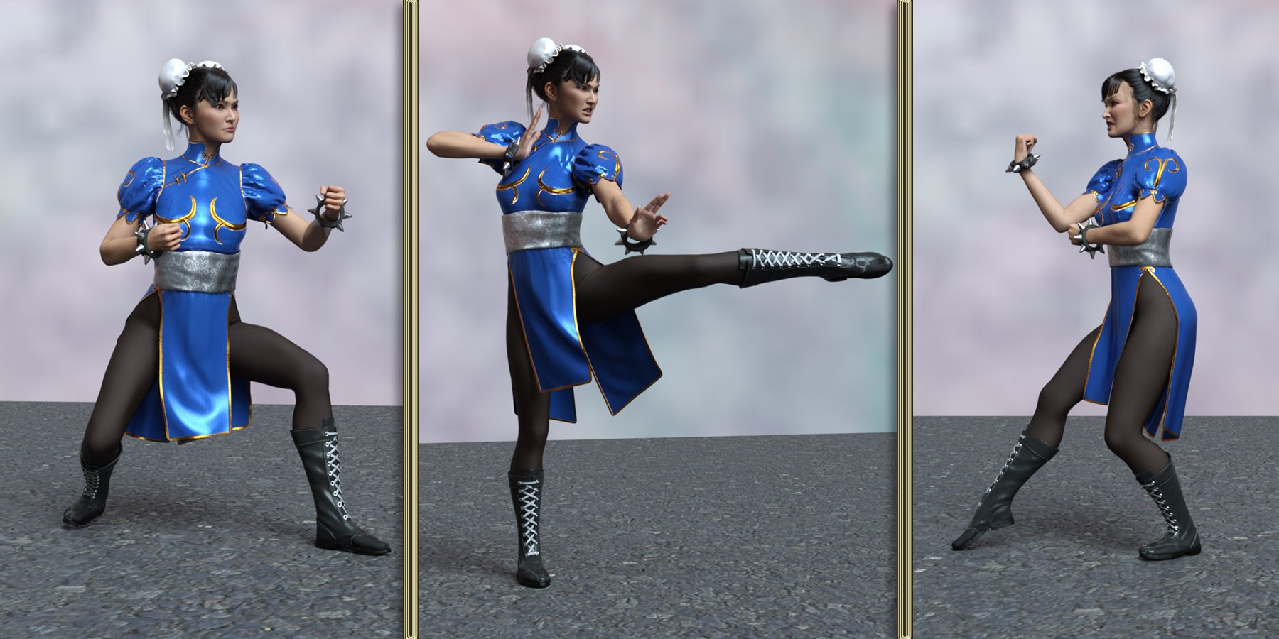 Fighting in The Street Poses for Kaede 9 | Daz 3D