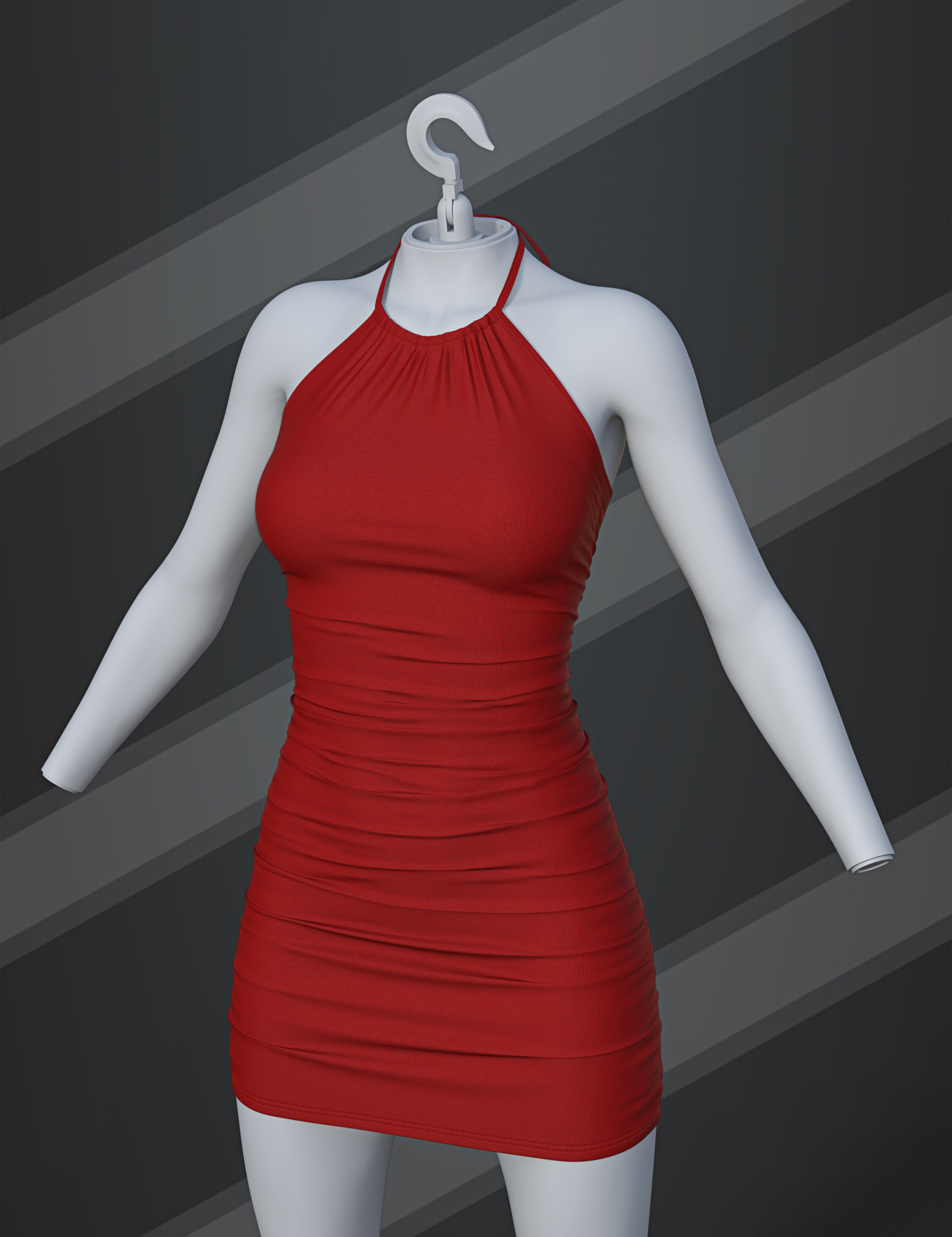 dForce SU Halter Sheath for Genesis 9, 8.1, and 8 Female