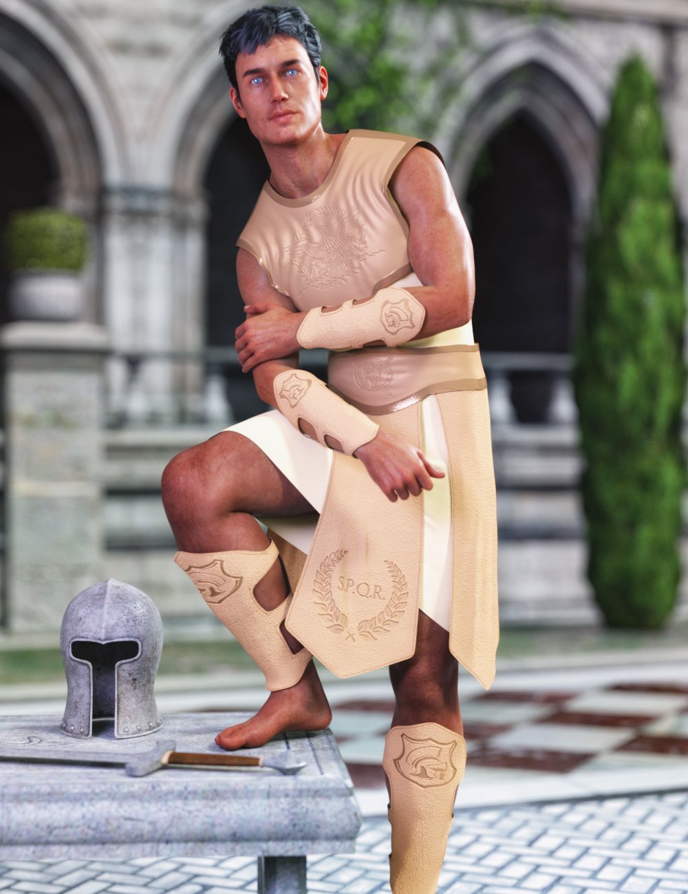 JMR dForce Marcus Warrior Outfit for Genesis 8 Male by: JaMaRe, 3D Models by Daz 3D