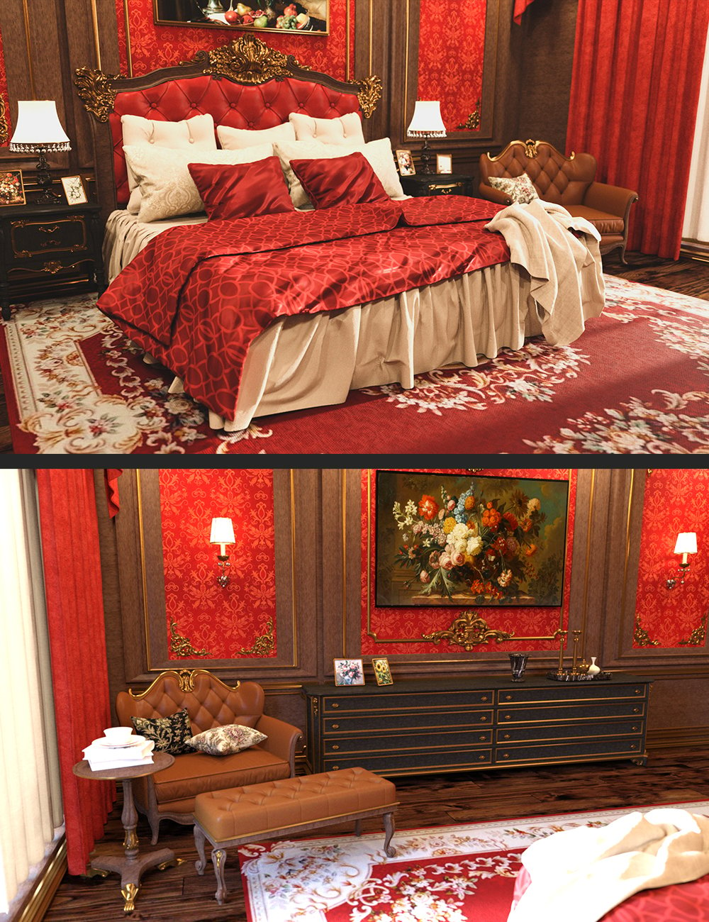 Luxury Casino Bedroom by: Polish, 3D Models by Daz 3D