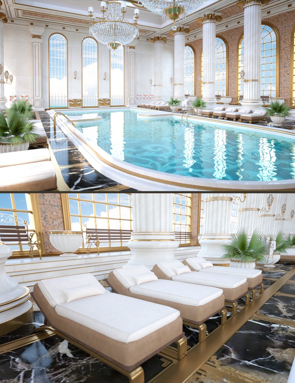 Luxury Casino Pool by: Polish, 3D Models by Daz 3D