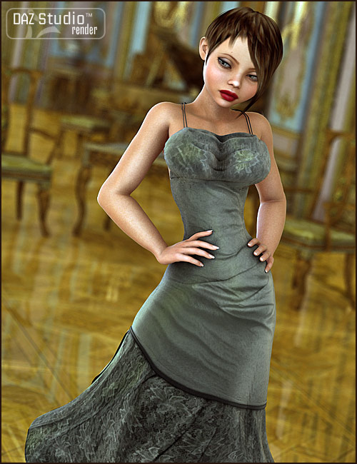 Evening Gown for V4 by: Barbara BrundonSarsa, 3D Models by Daz 3D