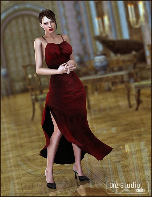 Evening Gown for V4 by: Barbara BrundonSarsa, 3D Models by Daz 3D