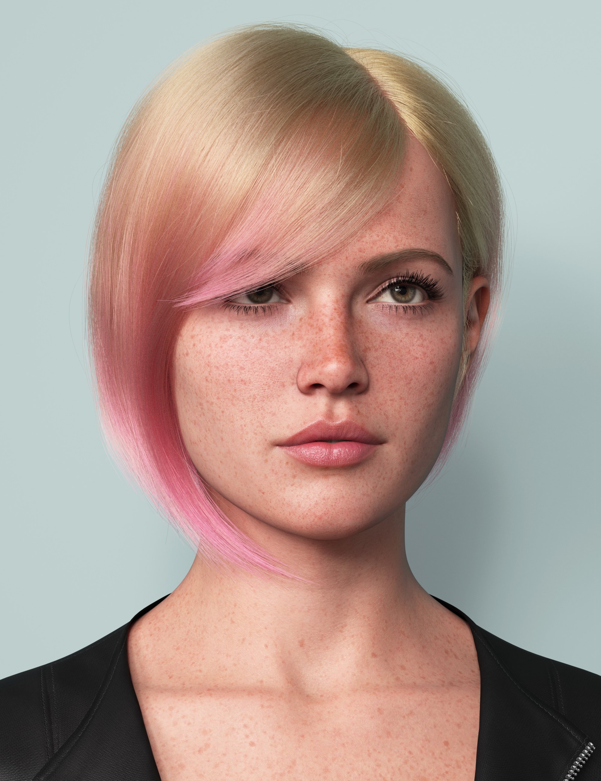 dForce Strand-Based Behind Ear Style Bob Hair Color Expansion