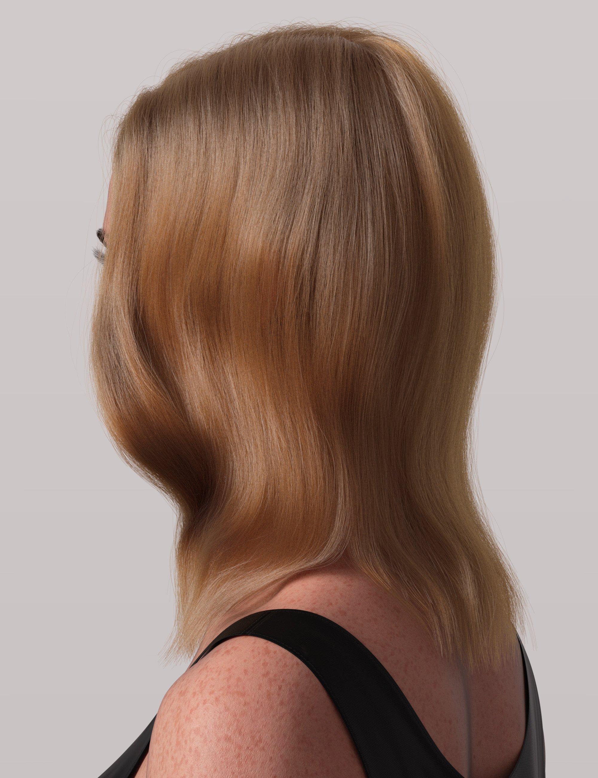 dForce Strand-Based Medium Length Autumn Style Hair for Genesis 9 and 8 Female