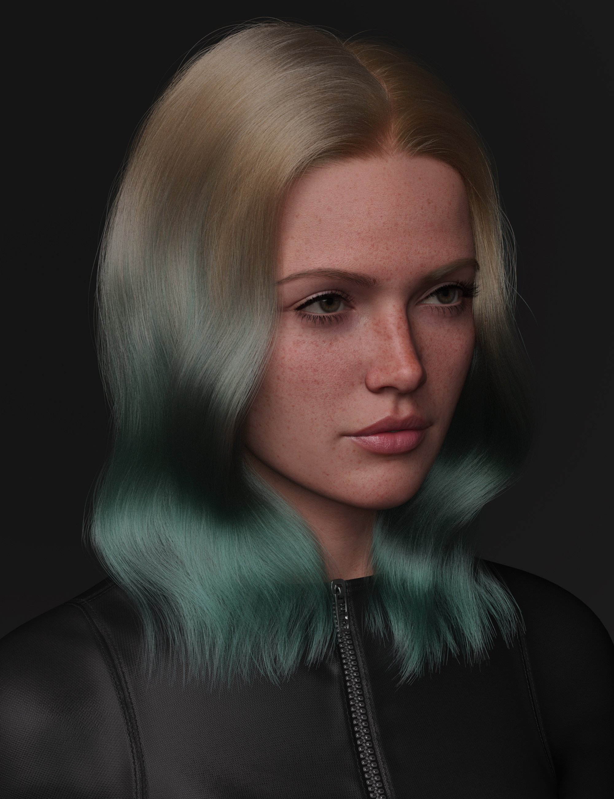 dForce Strand-Based Medium Length Autumn Style Hair Color Expansion