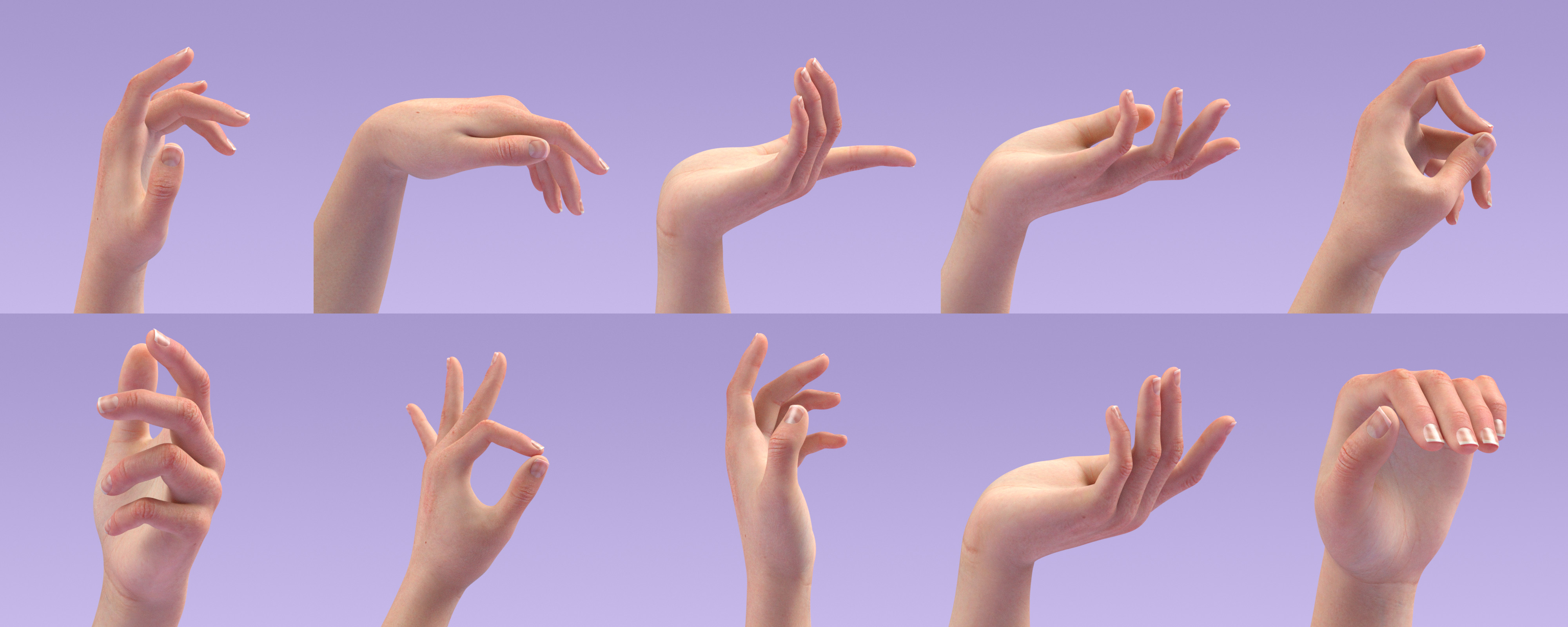 101 Series: Silk Hand Poses for Genesis 9 and 8