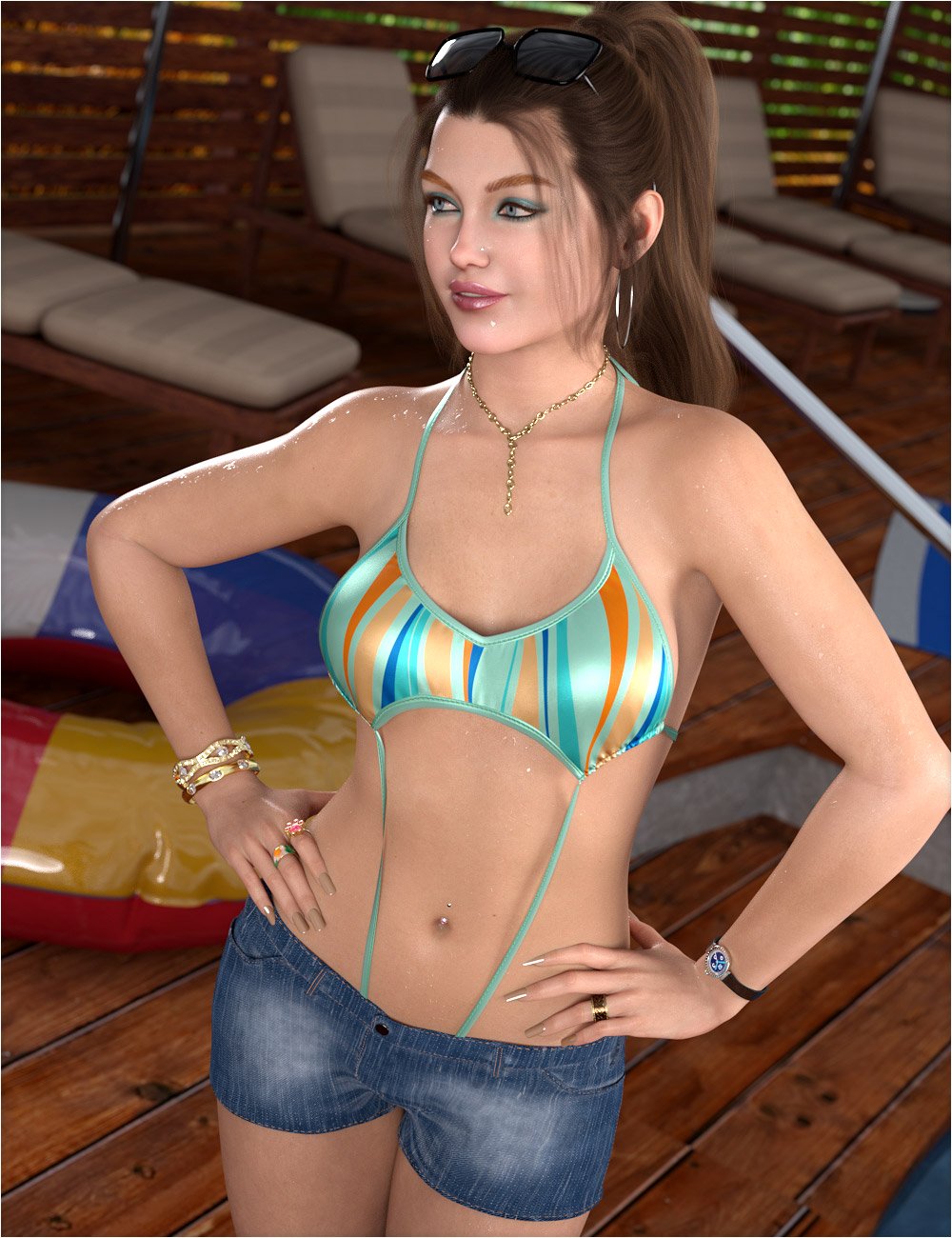 Cover Girl Textures for dForce SU Summer Sexy Swimsuit