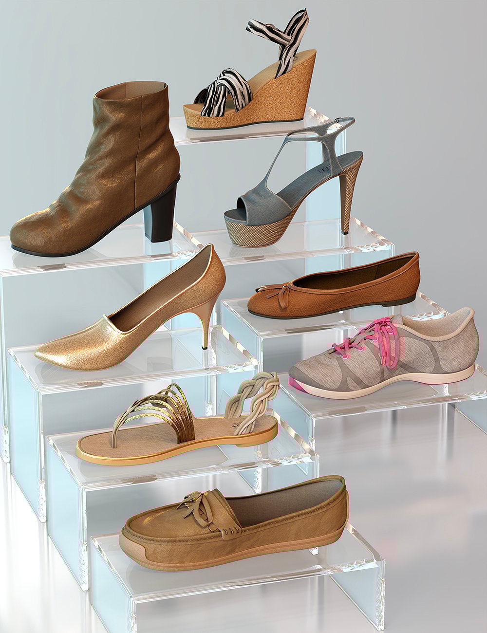 Shoe Closet 01 Bundle for Genesis 8 Females and Genesis 9