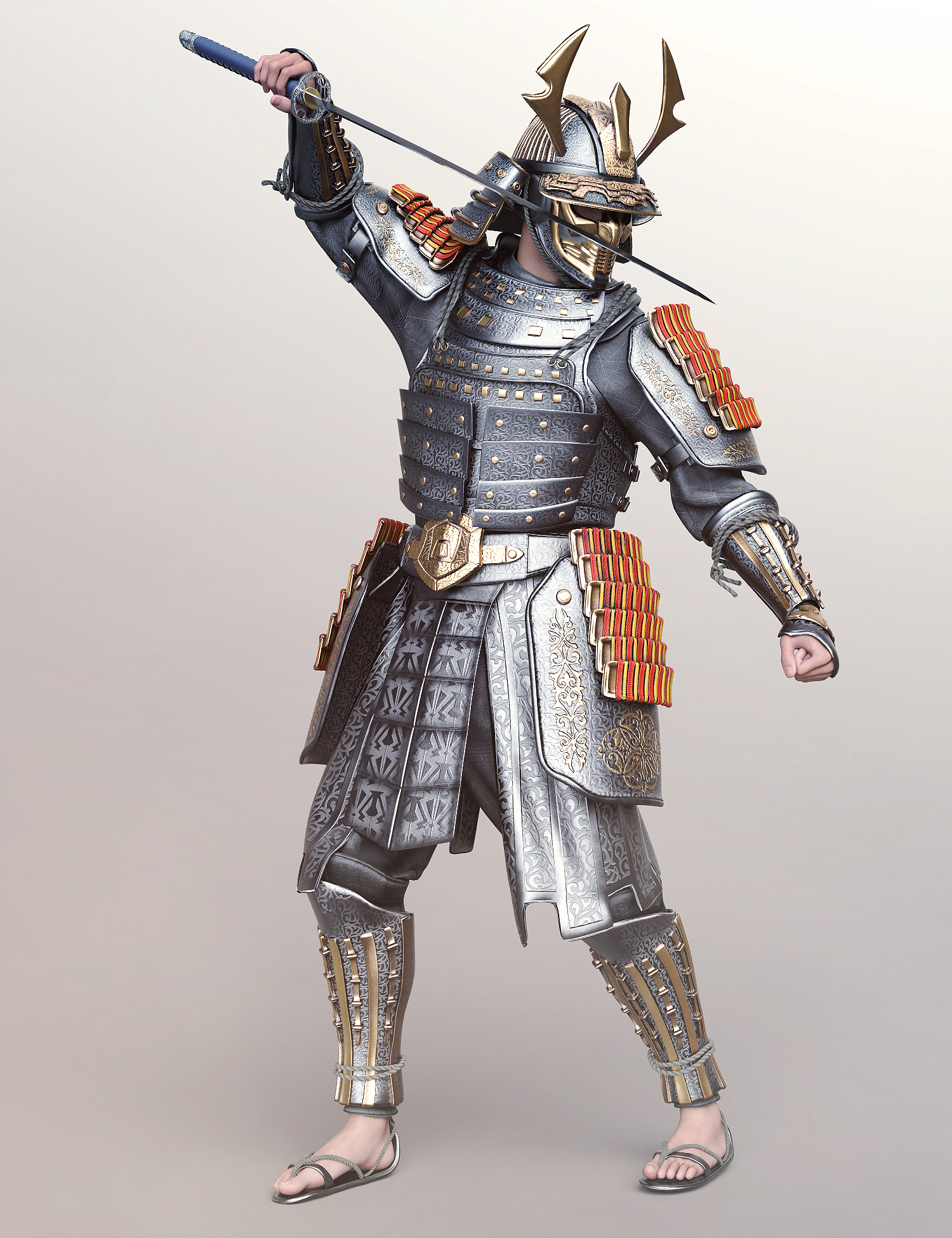 dForce Imperial Tech-Samurai Armor for Genesis 9 | Daz 3D