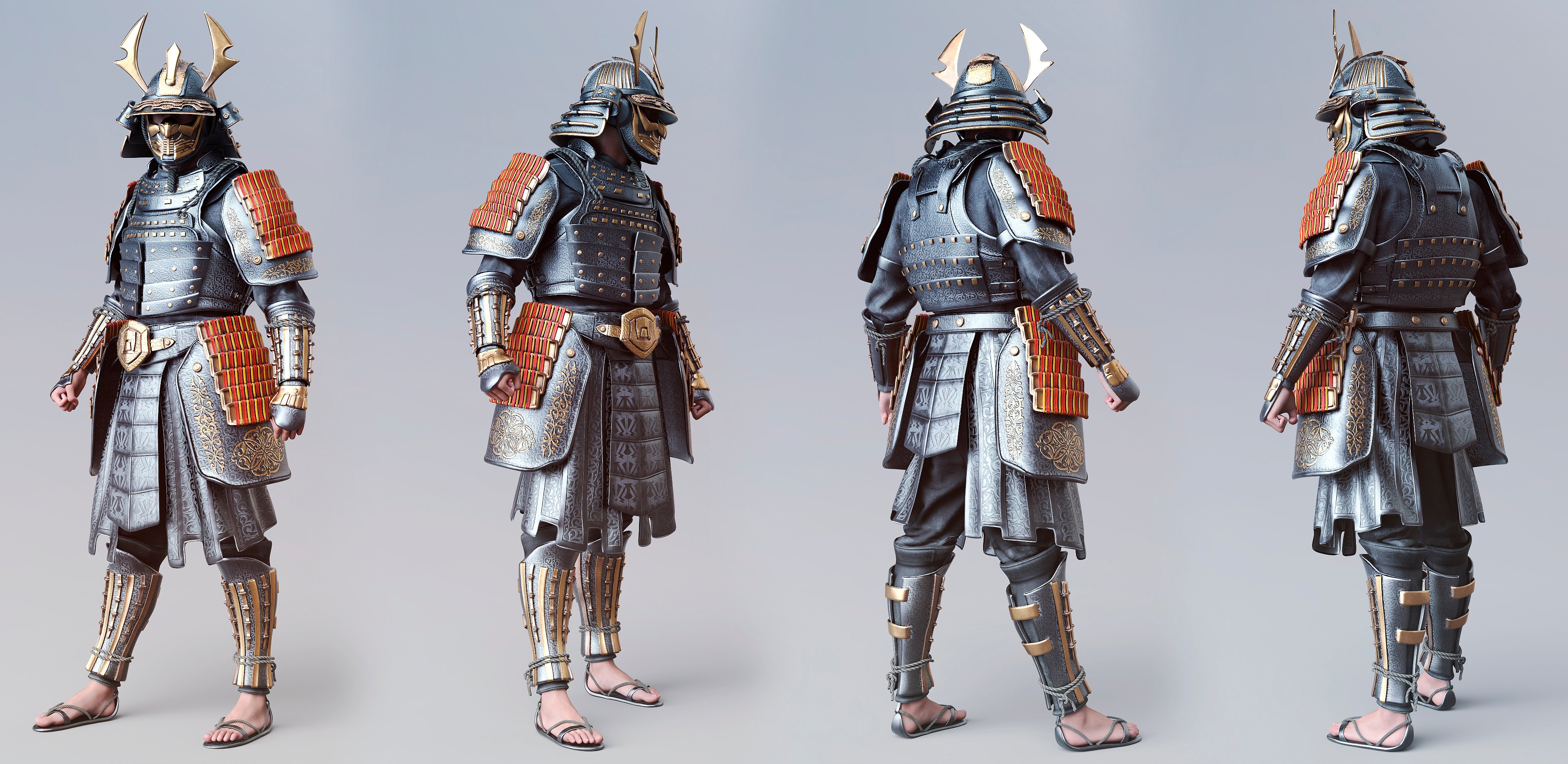 dForce Imperial Tech-Samurai Armor for Genesis 9 | Daz 3D
