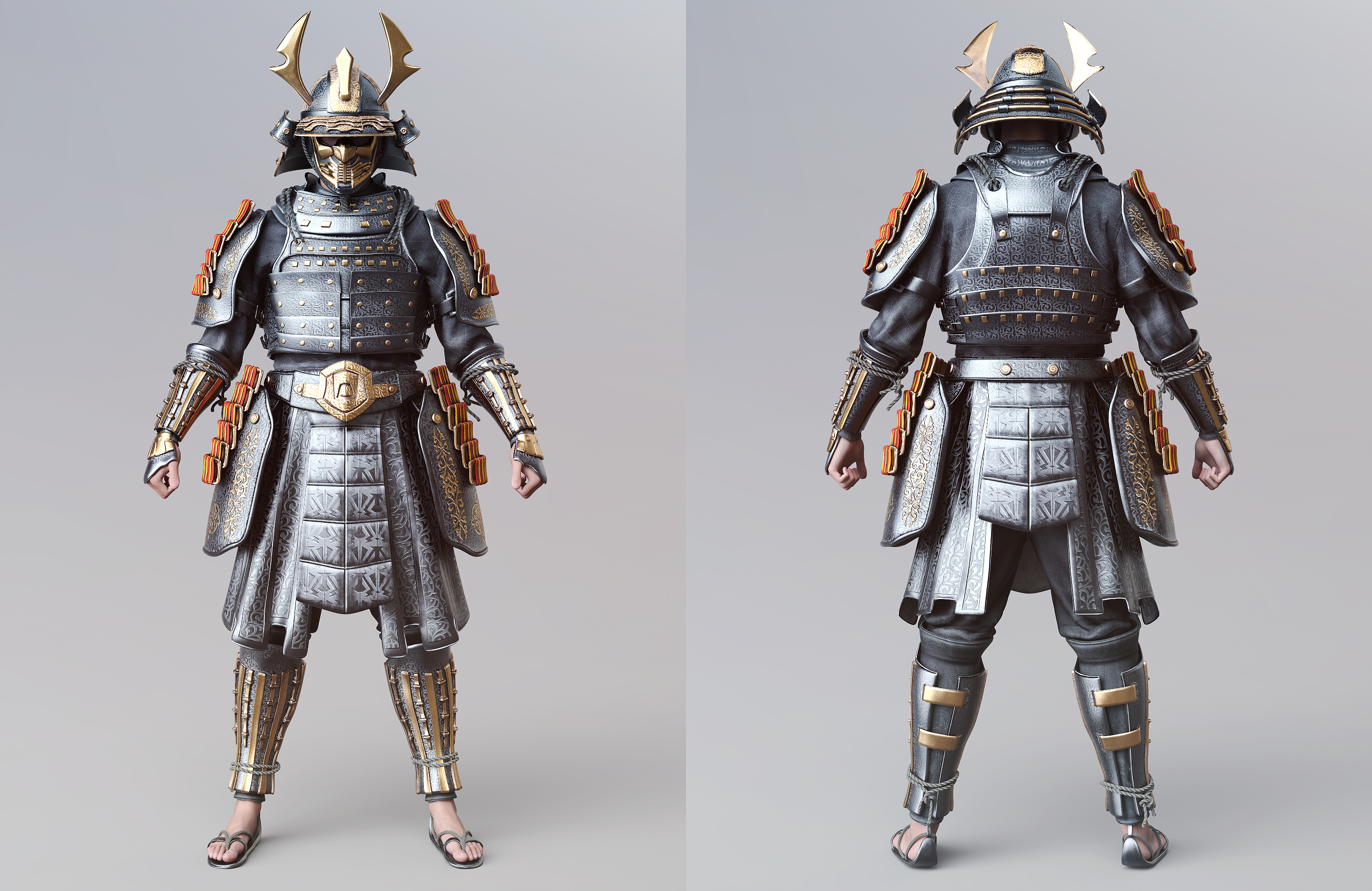 dForce Imperial Tech-Samurai Armor for Genesis 9 | Daz 3D